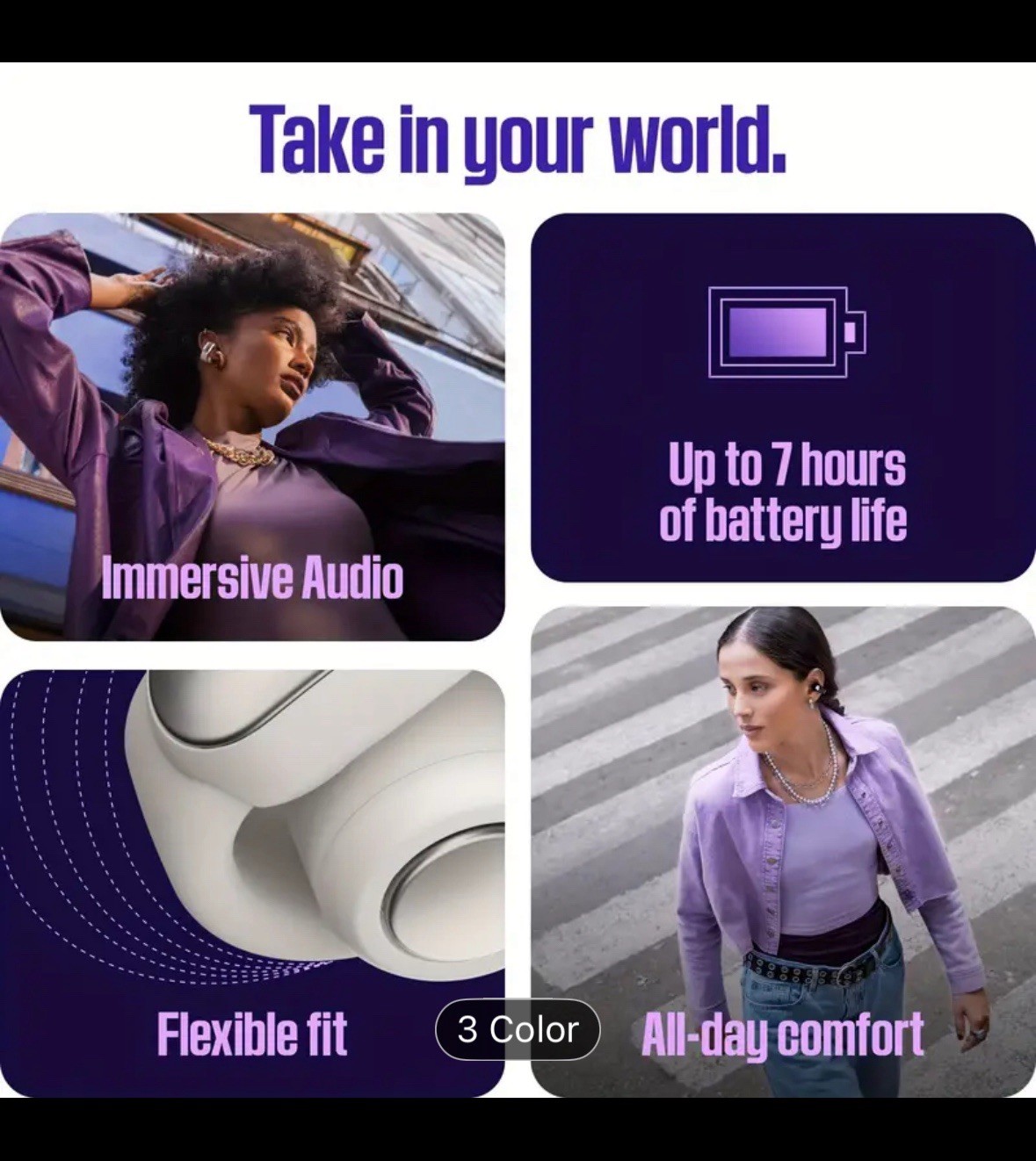 Wireless Open Ear Headphones Earbuds