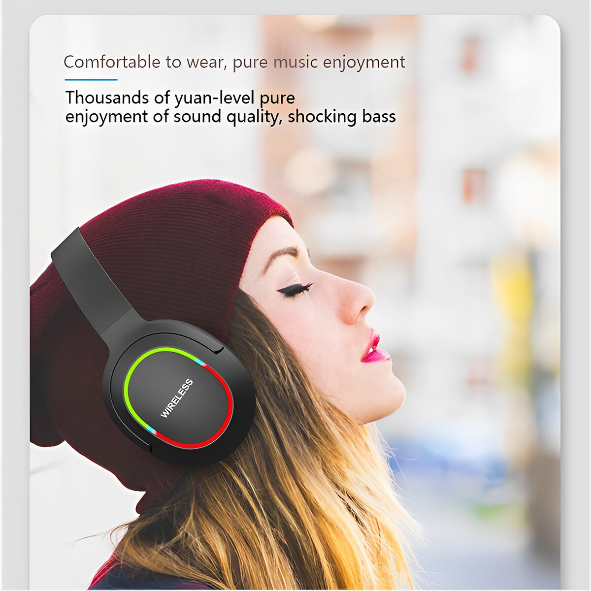 Wireless Bluetooth Headphones Over Ear Noise Cancelling for Samsung Galaxy Phone