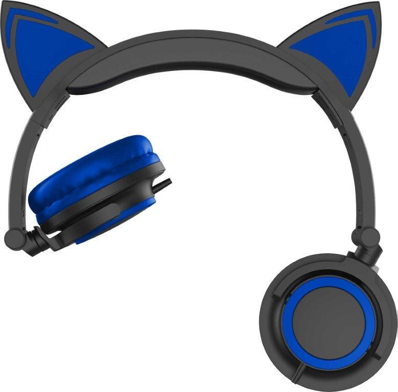 Hype Wired Pink LED Cat Ear Headphones with 3.5mm Jack Plug