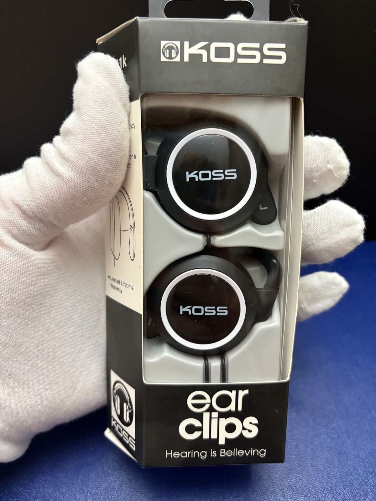 Koss KSC21K SportClip Clip-On Ear Headphones Black Ultra Light NEW IN BOX