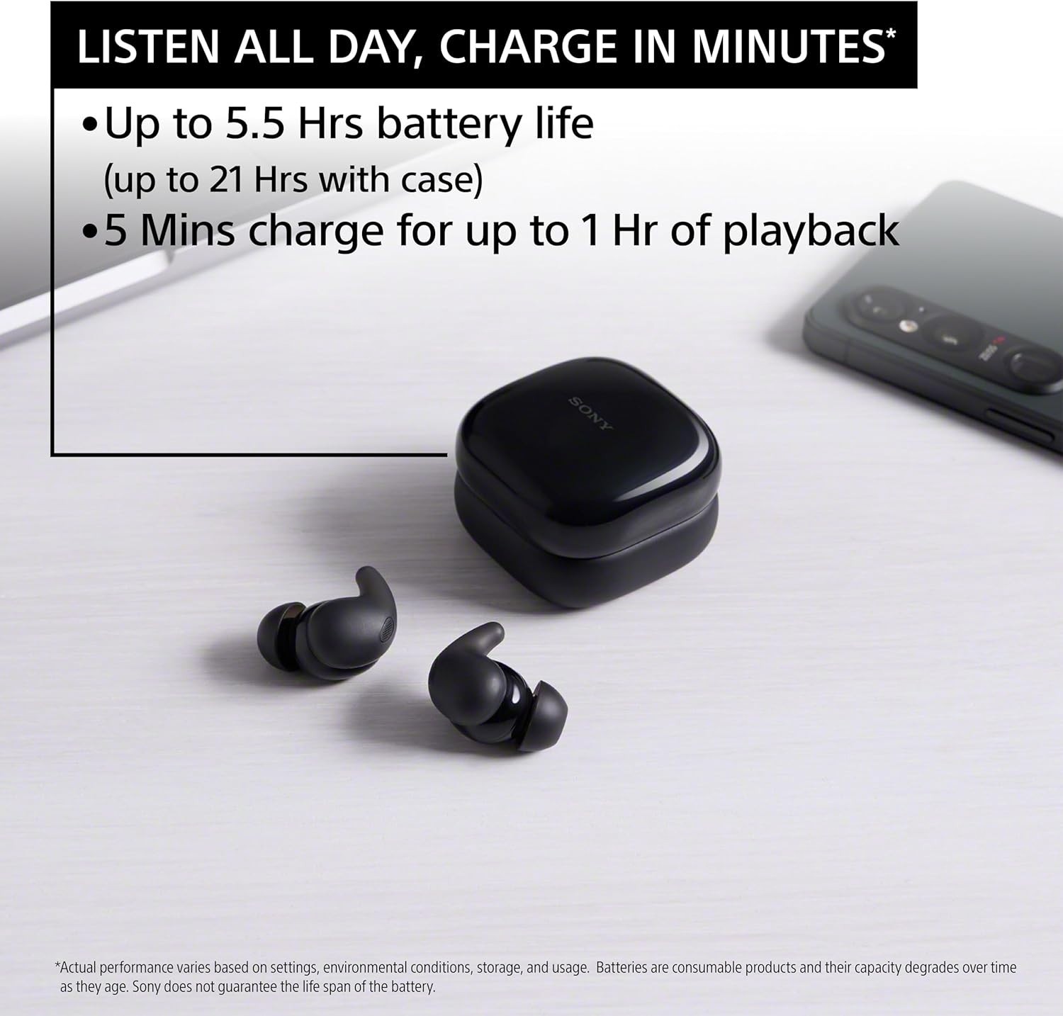Sony LinkBuds Fit Truly Wireless Noise Canceling Earbuds, Small & Light [NEW]