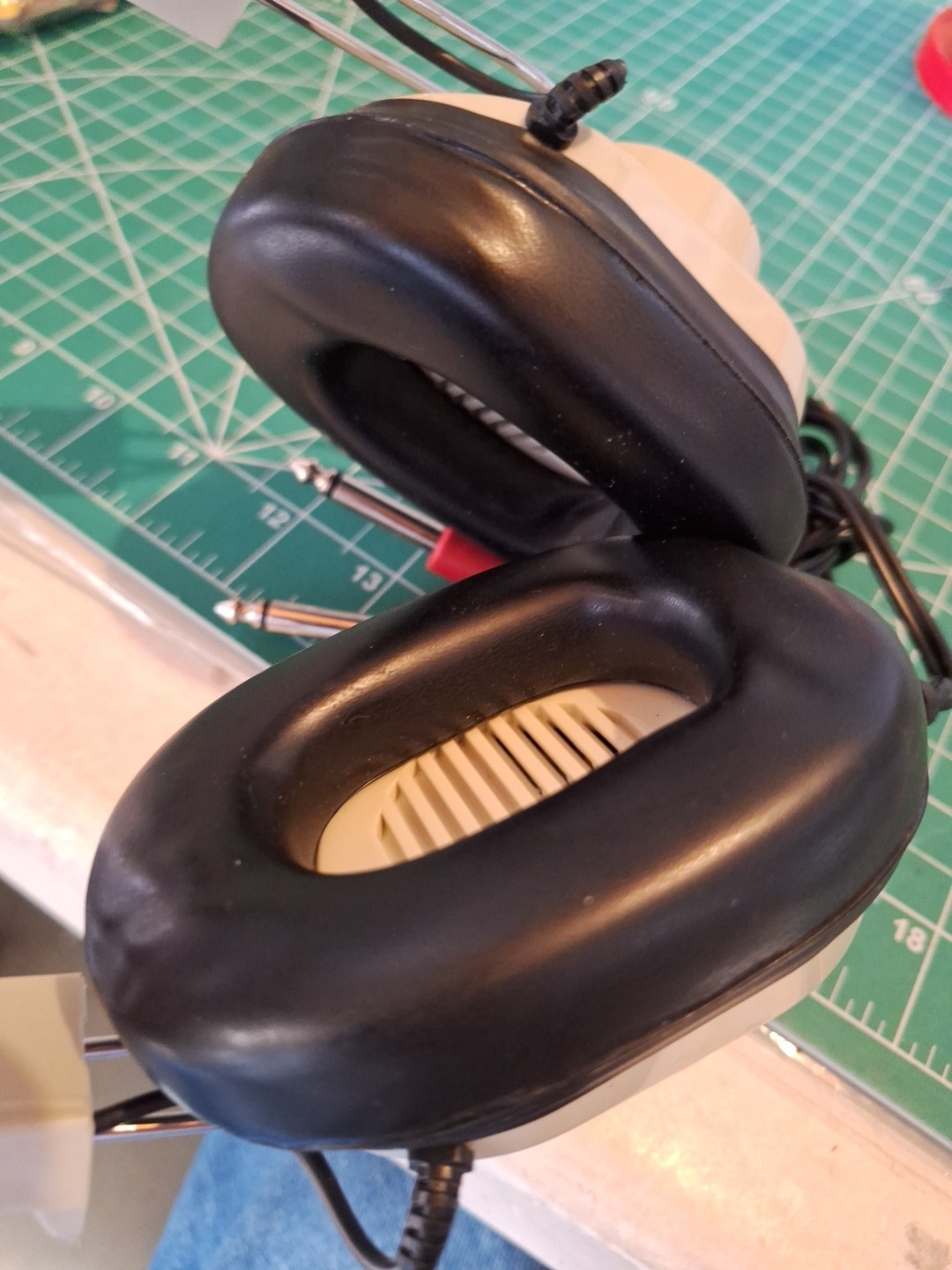 Califone 2964 AV Headphones + Mic 6.35 mm 1/4″ dual plug Mono 2964AV