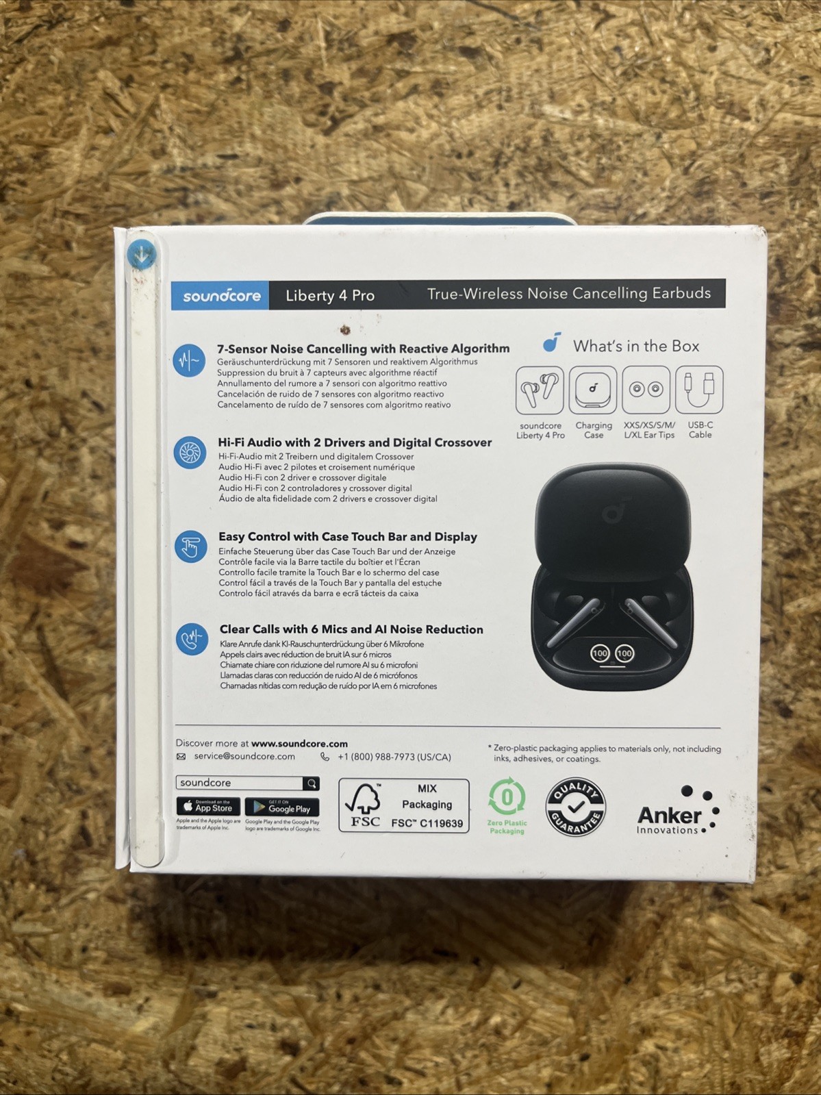 Soundcore Anker Liberty 4 Pro True Wireless Noise Cancelling Headphones – Black