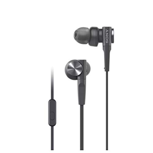 Sony MDR-XB55AP Extra Bass In-Ear Earphones w/Mic Remote Black from Japan New