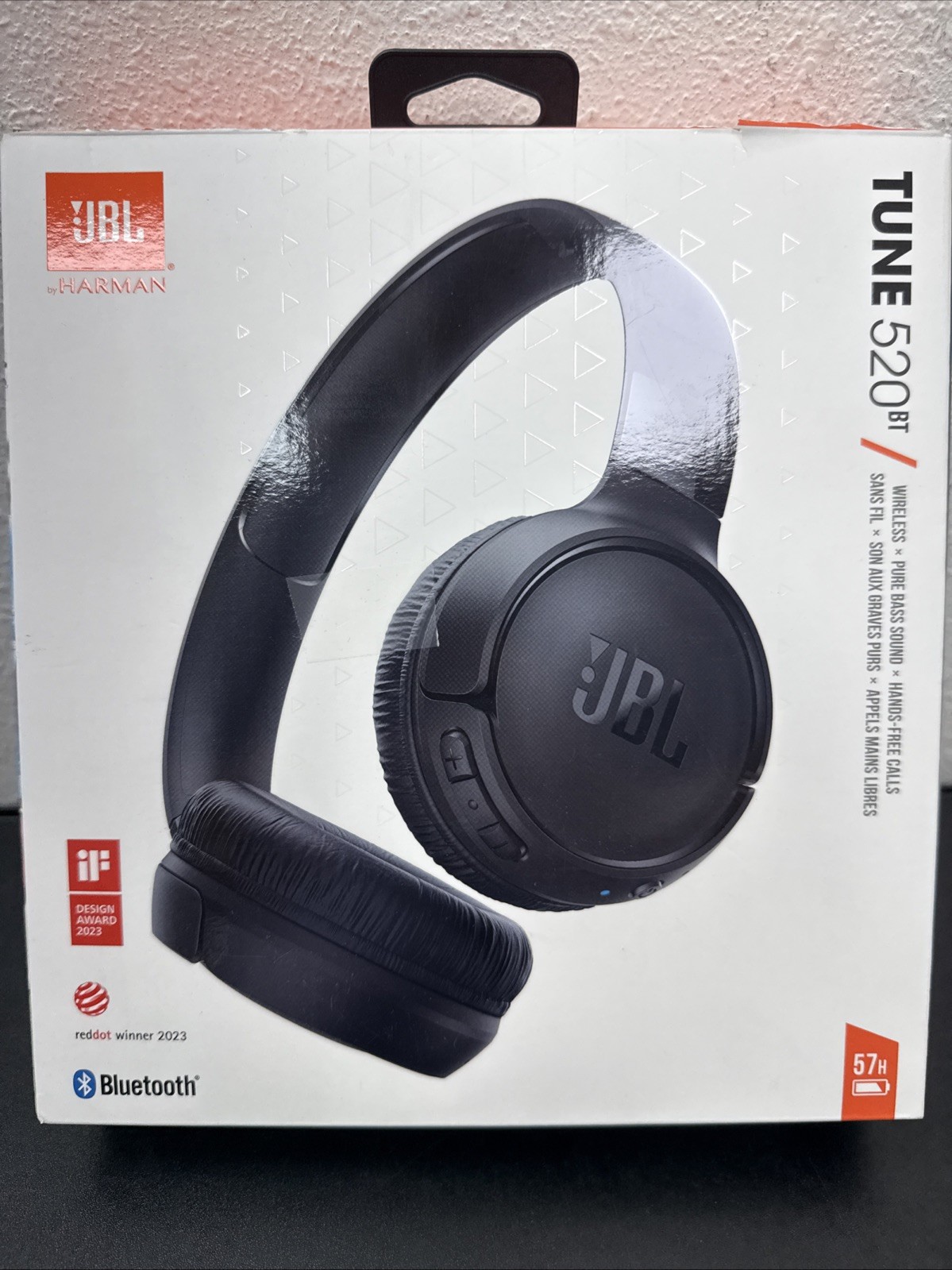 JBL Tune 520BT Bluetooth Wireless On-Ear Headphones Black