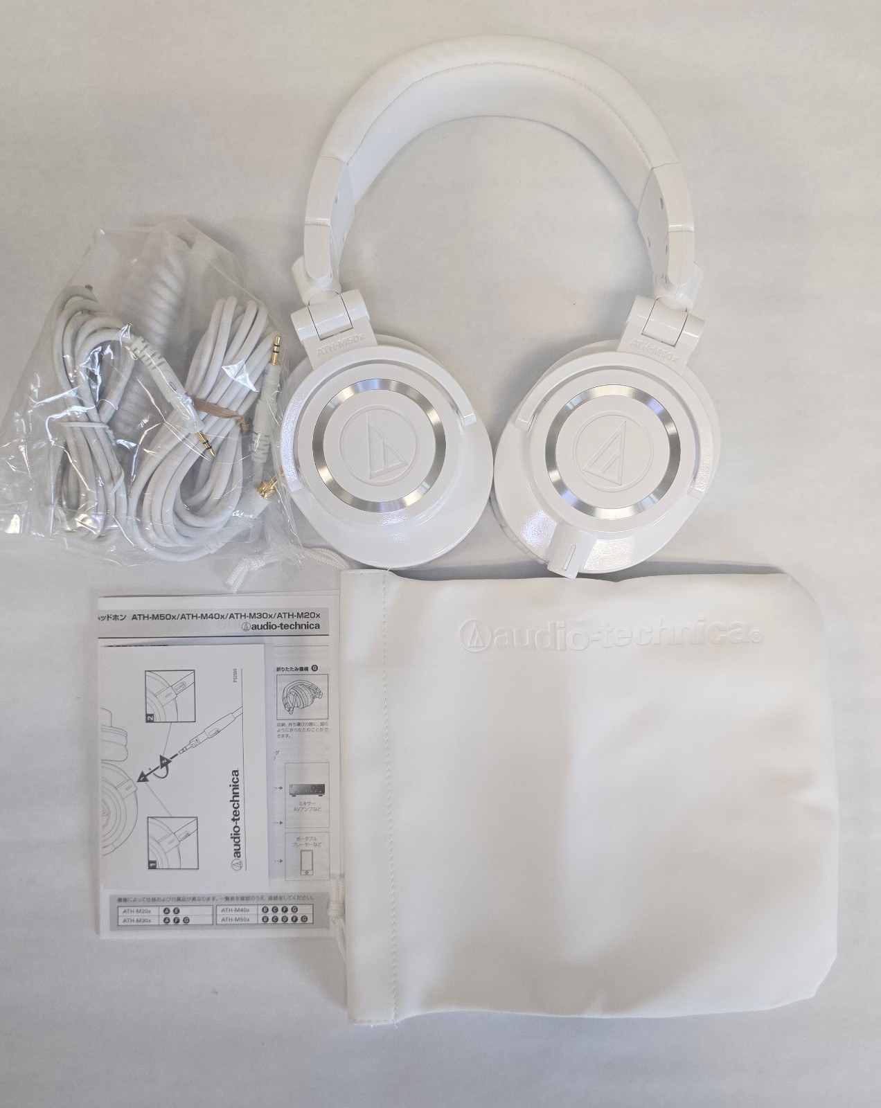 Mint – Audio-Technica ATH-M50X Over-Ear Headphones – White