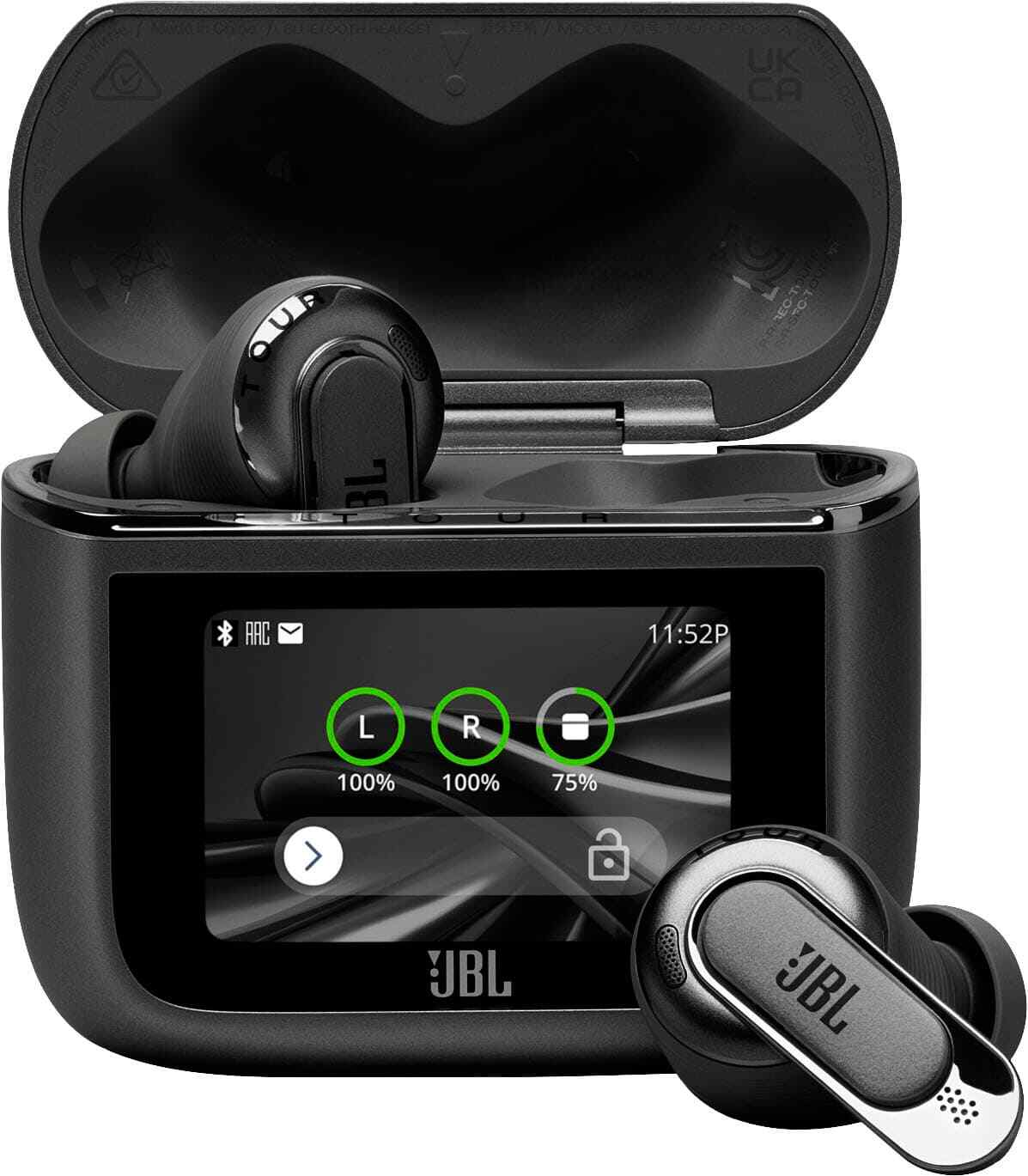 JBL – Tour Pro 3 True Wireless Noise Cancelling Earbuds – Black