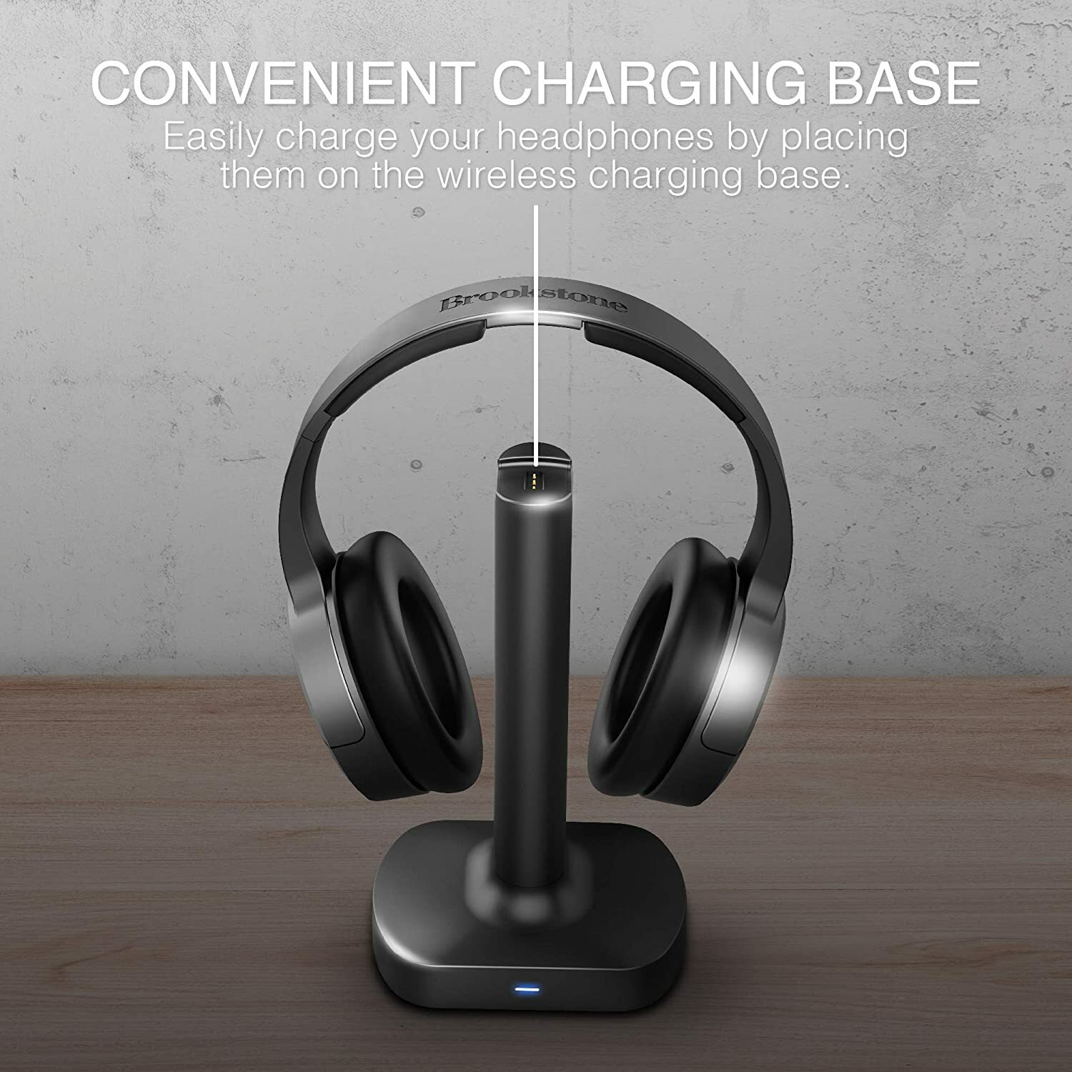 Brookstone Airphones Wireless RF TV Headphones with Audio/Charging Dock