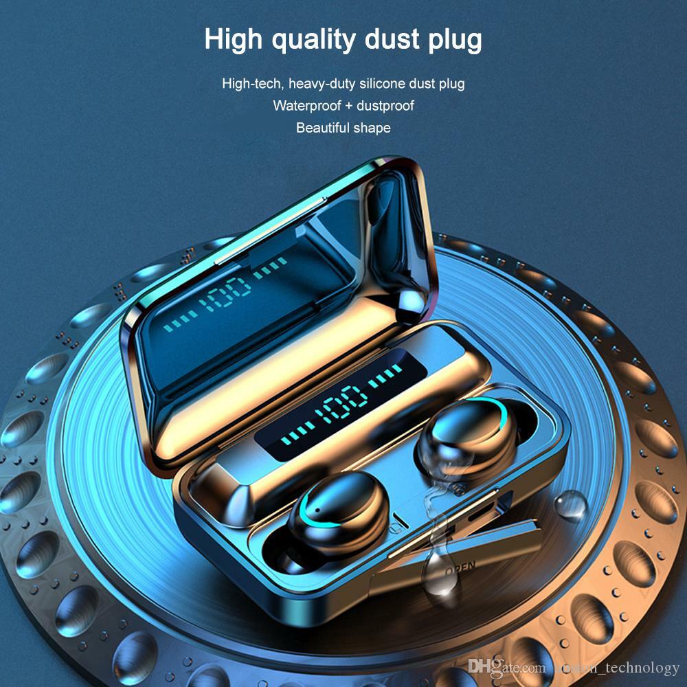 F9-5 V8 TWS Wireless Bluetooth Earphone 5.0 Touch IPX7 Waterproof Airbuds [G2]