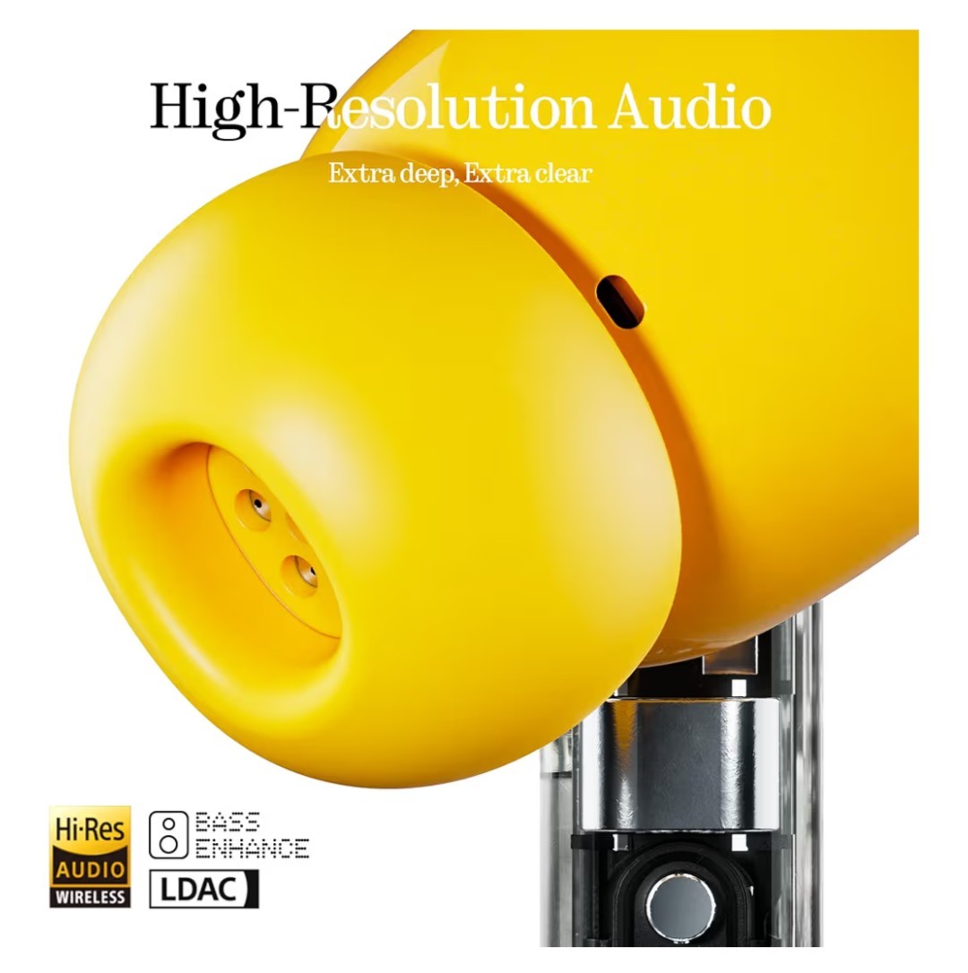 Nothing Ear (a) Wireless Bluetooth Earbuds ANC Hi-Res Audio Yellow NEW