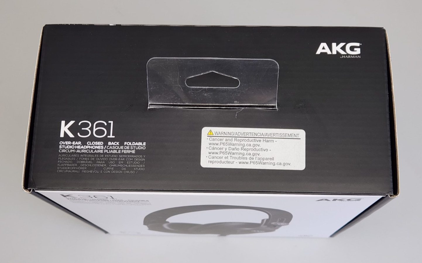 AKG K361 Over-Ear Closed Back 50mm Foldable Studio Headphones Black, Tested
