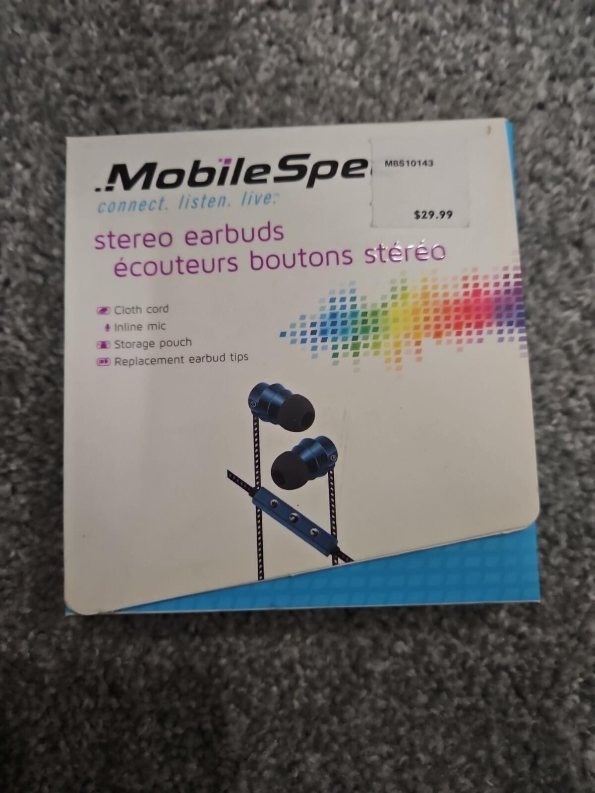 Mobile Spec Blue Wired Earbuds Aux
