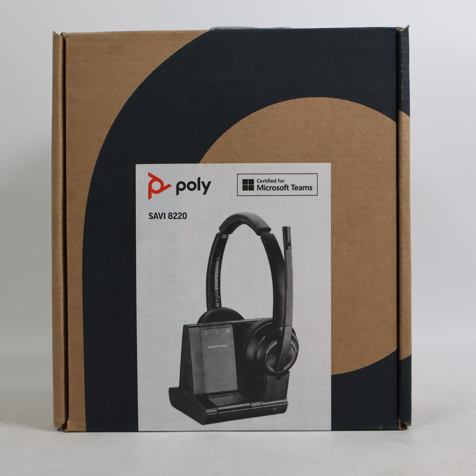 Poly Savi 8220-M Office Stereo DECT 1920-1930 MHz Headset TAA, USB Type A, Black