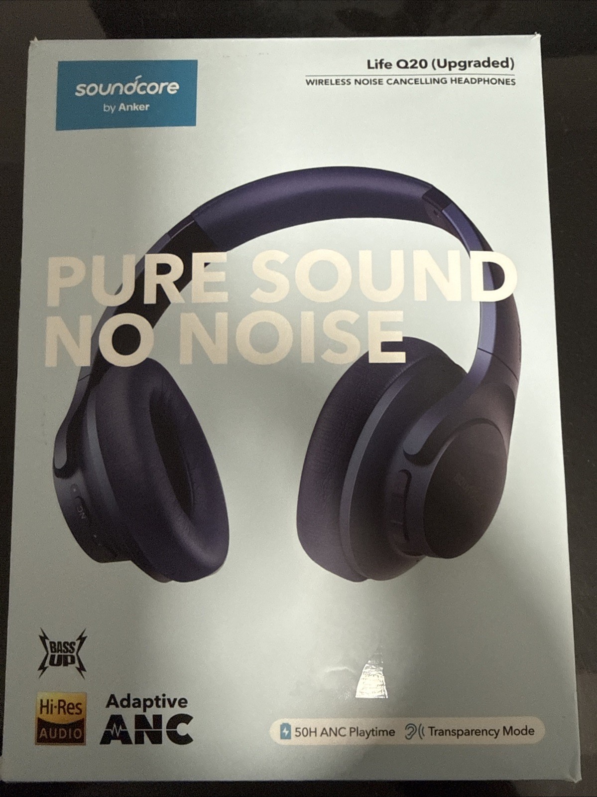Soundcore Q20 Wireless Over-Ear Headphones 50Hr Hybrid Active Noise Cancelling