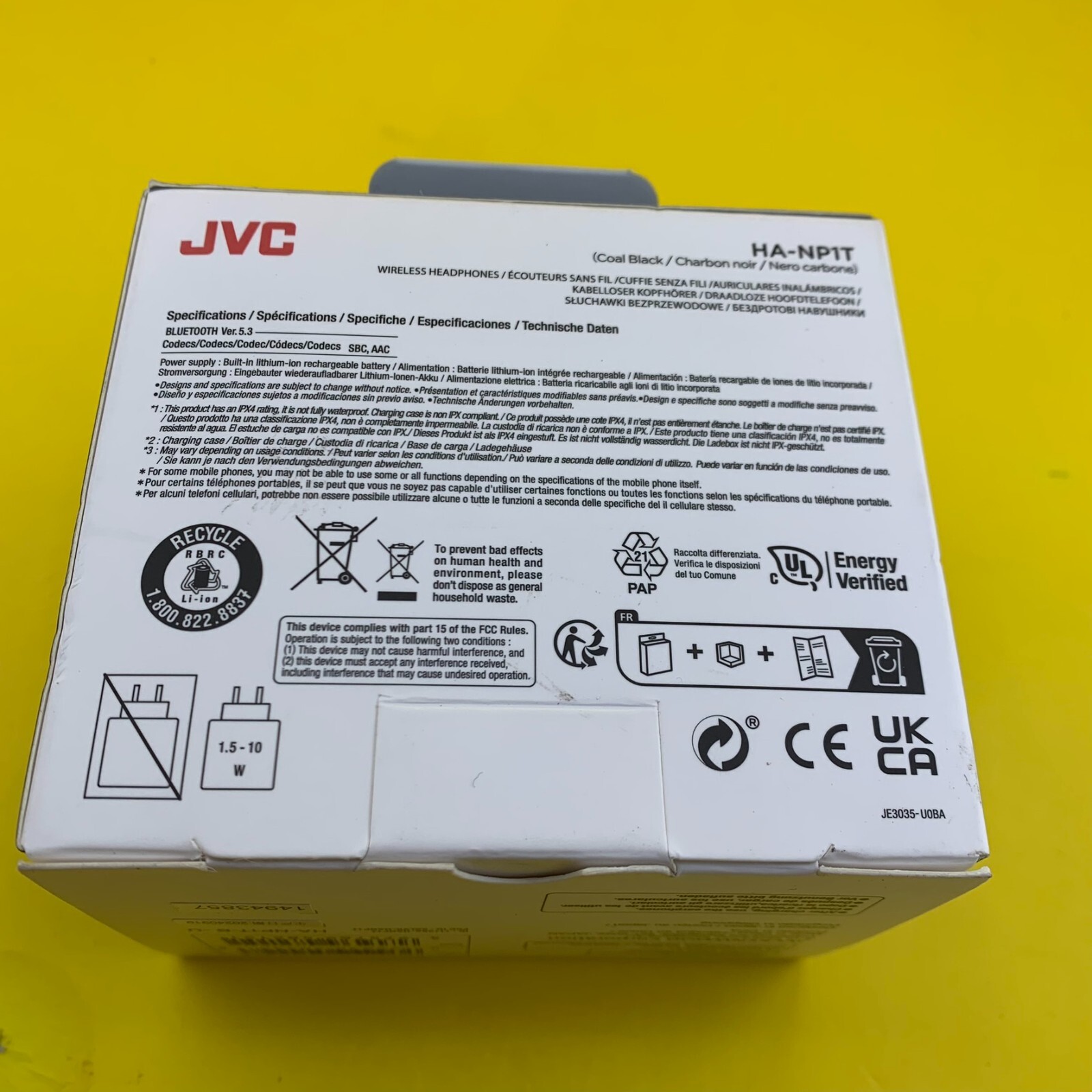 JVC Nearphones Open Ear-Cuffs Headphones (HA-NP1T-B) Black New in Box