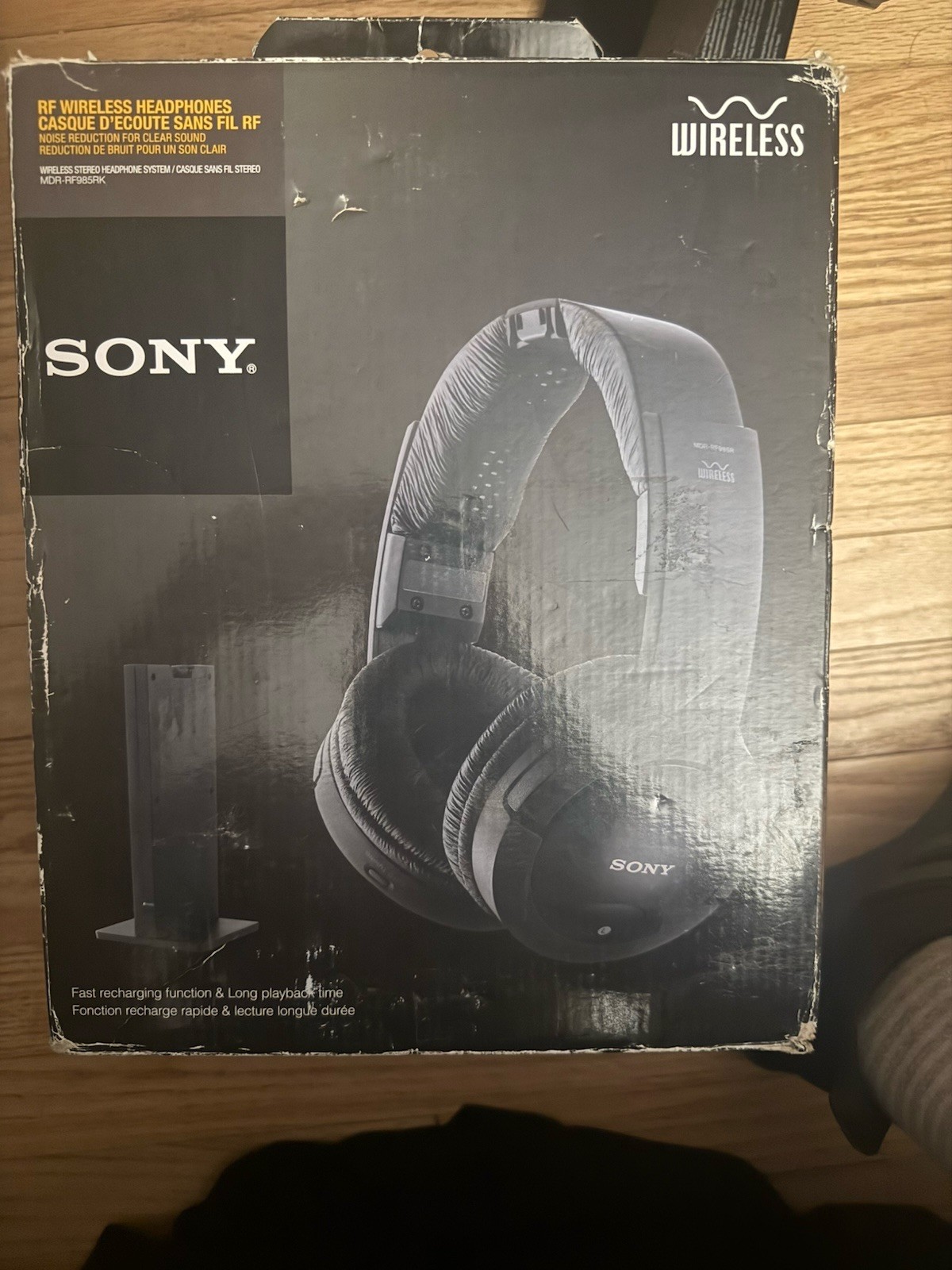 Sony MDR-RF985RK Over Ear Wireless Headphones – Black Tested Used