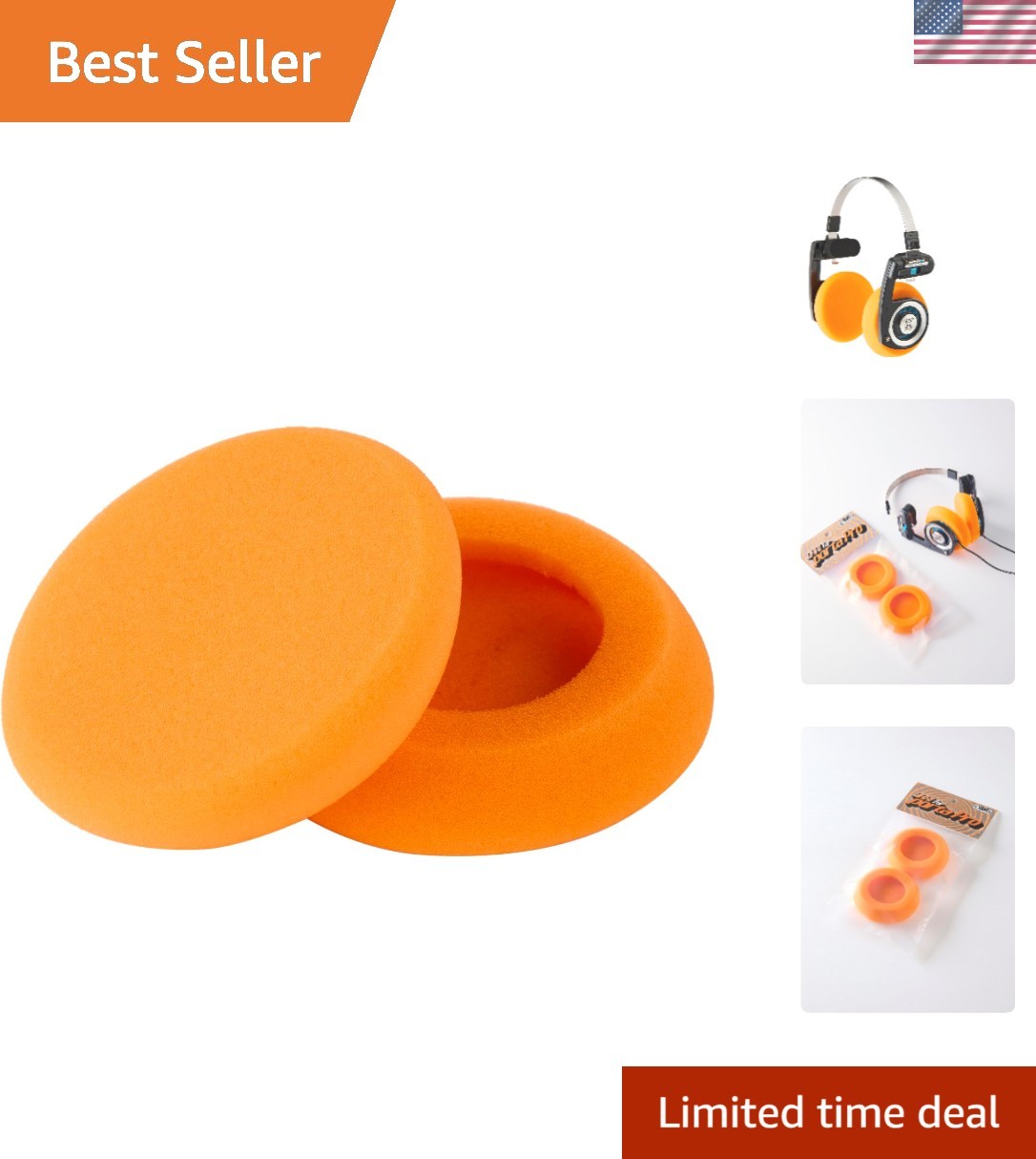 Upgrade Your Koss Porta Pro: Orange Memory Foam Earpads for Enhanced Audio