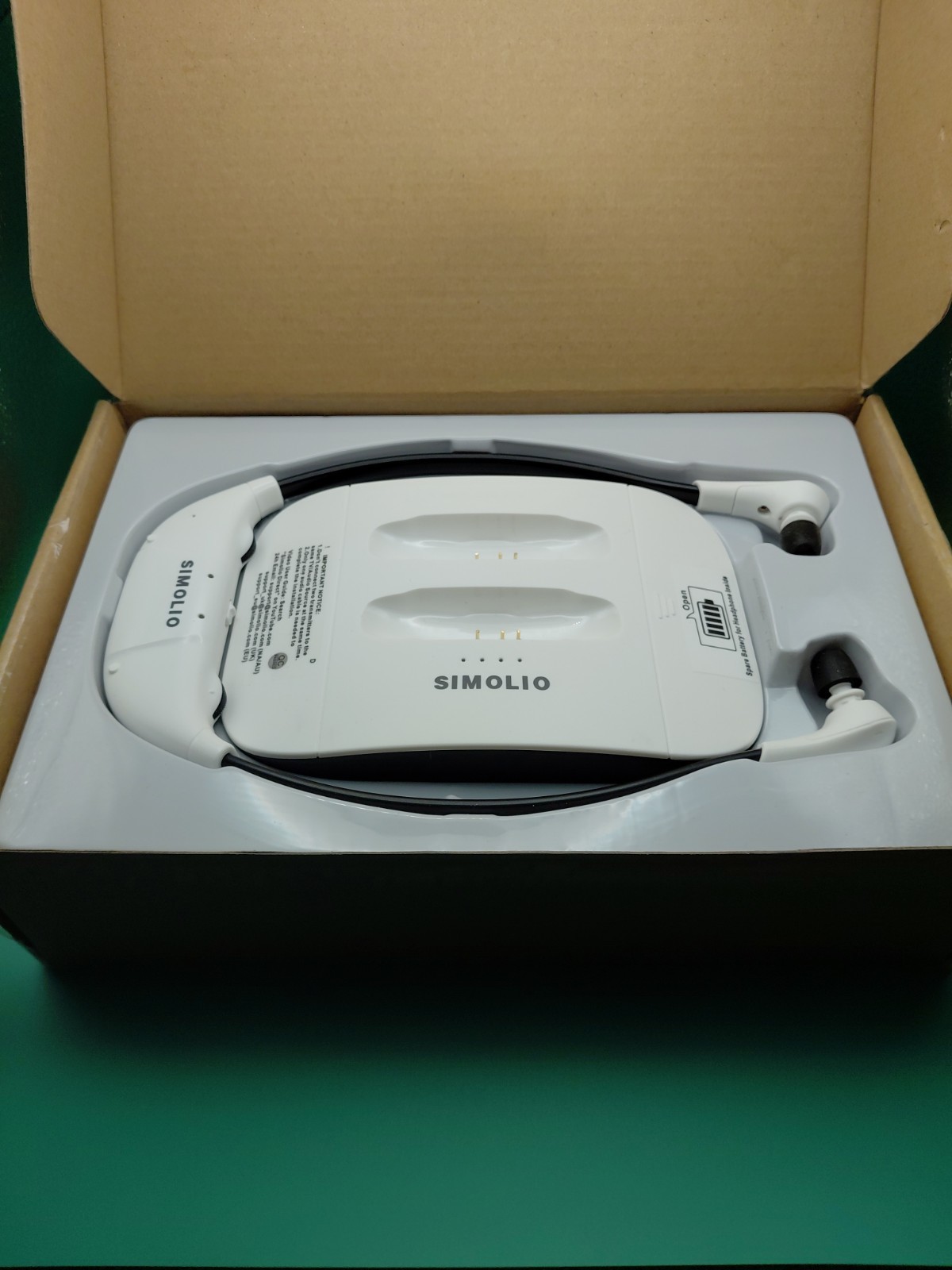 SIMOLIO Wireless TV Headphones with 2.4G Digital Transmitter Charging Dock