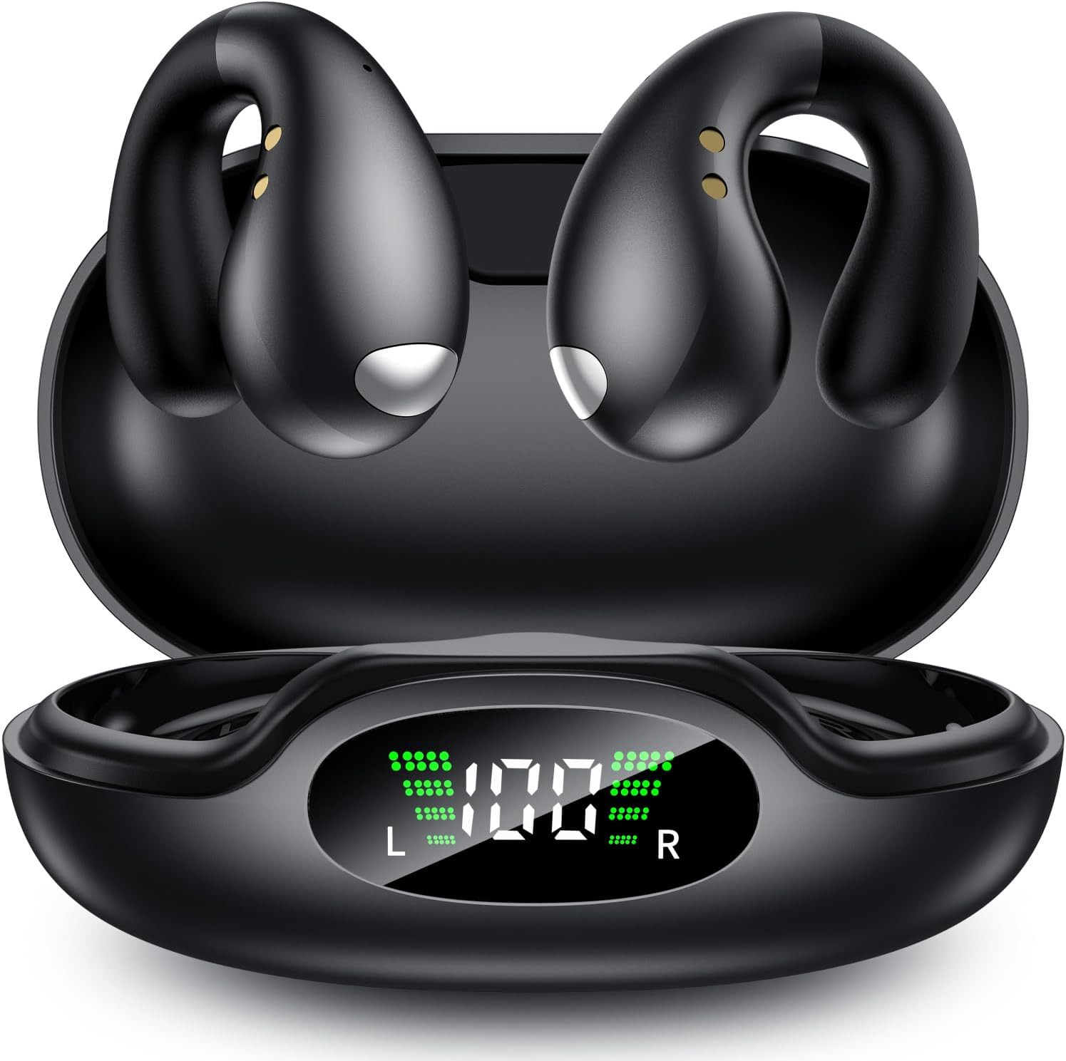 Ultra Open Ear Earbuds – Comfort Clip on Earbuds, Wireless Bone Headphones Desig