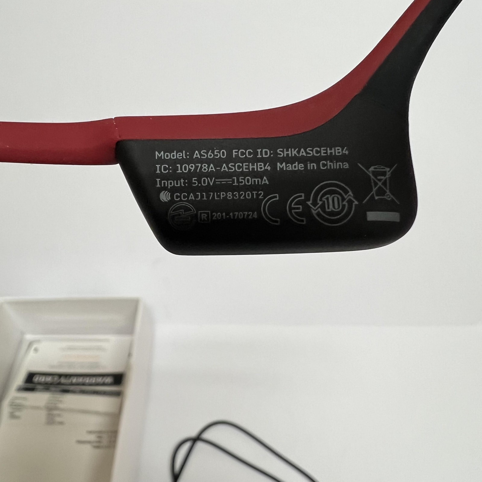 AfterShokz Air Canyon Red Bone Conduction Wireless Headphones AS650 Bluetooth