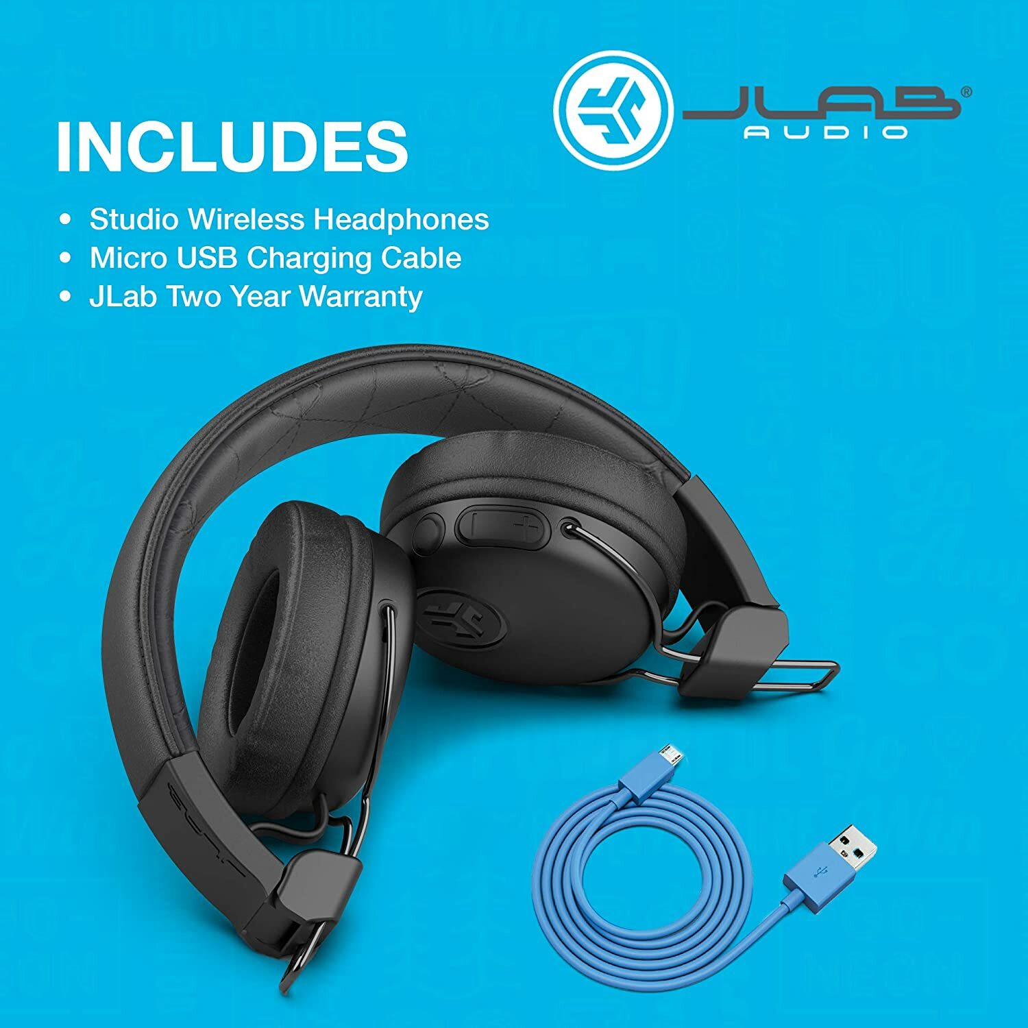 JLab Audio Studio Bluetooth Wireless On-Ear Headphones | 30+ Hr Bluetooth | EQ3