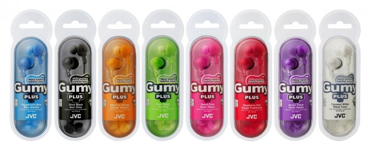 JVC-HAFX5 JVC “Gumy Plus” Earbuds Assorted Colors BRAND NEW RETAIL PACKING