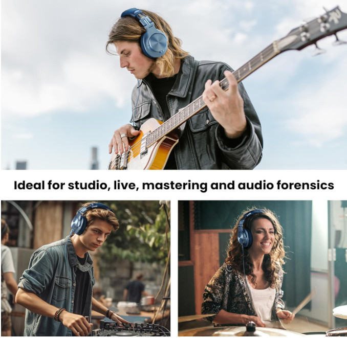 Audifonos Profesionales Auriculares Para DJ Headphone Professional Cielo Azul US
