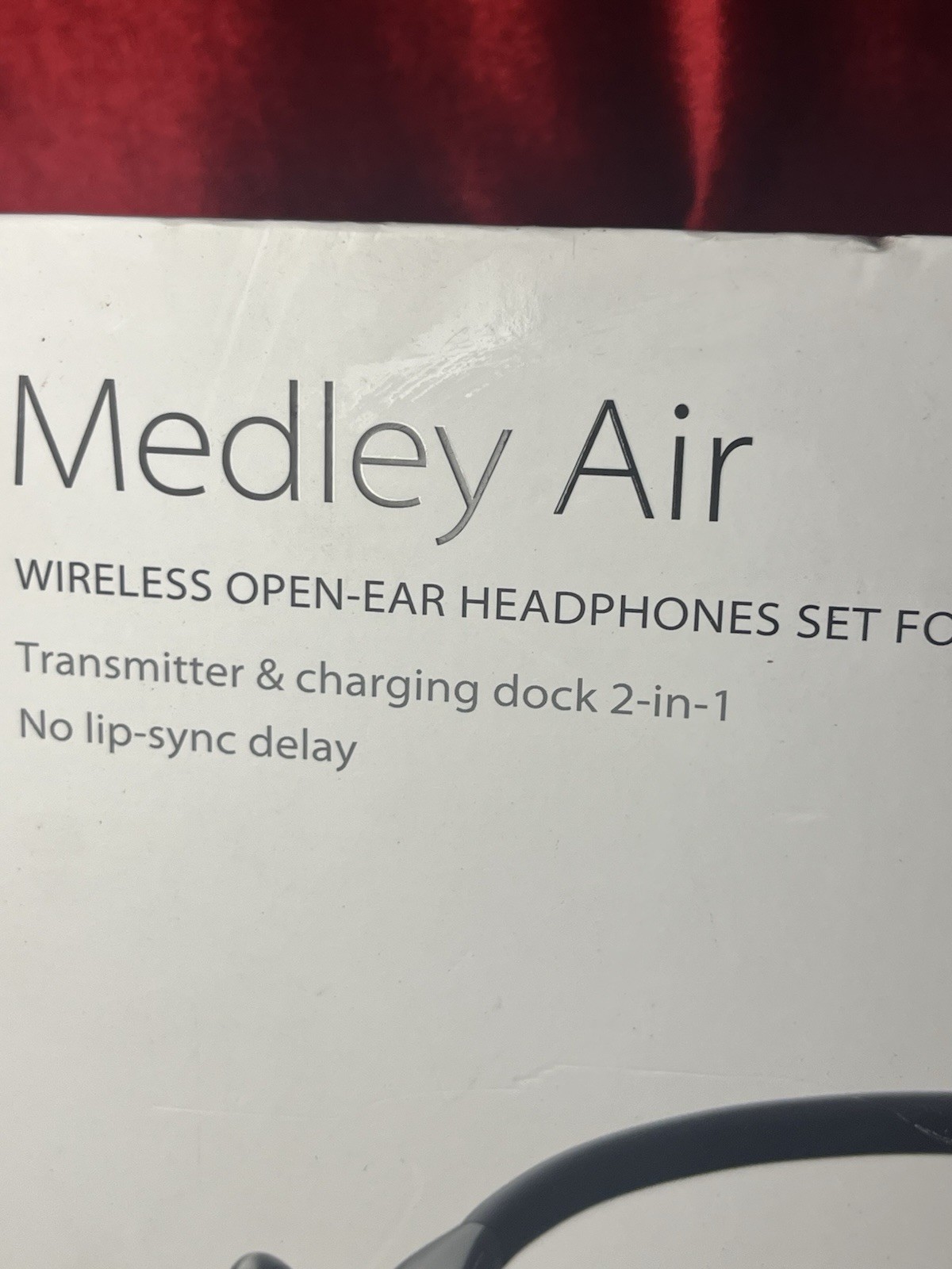 Avantree Medley Air – Wireless Earbuds for TV Listening with Clear Black