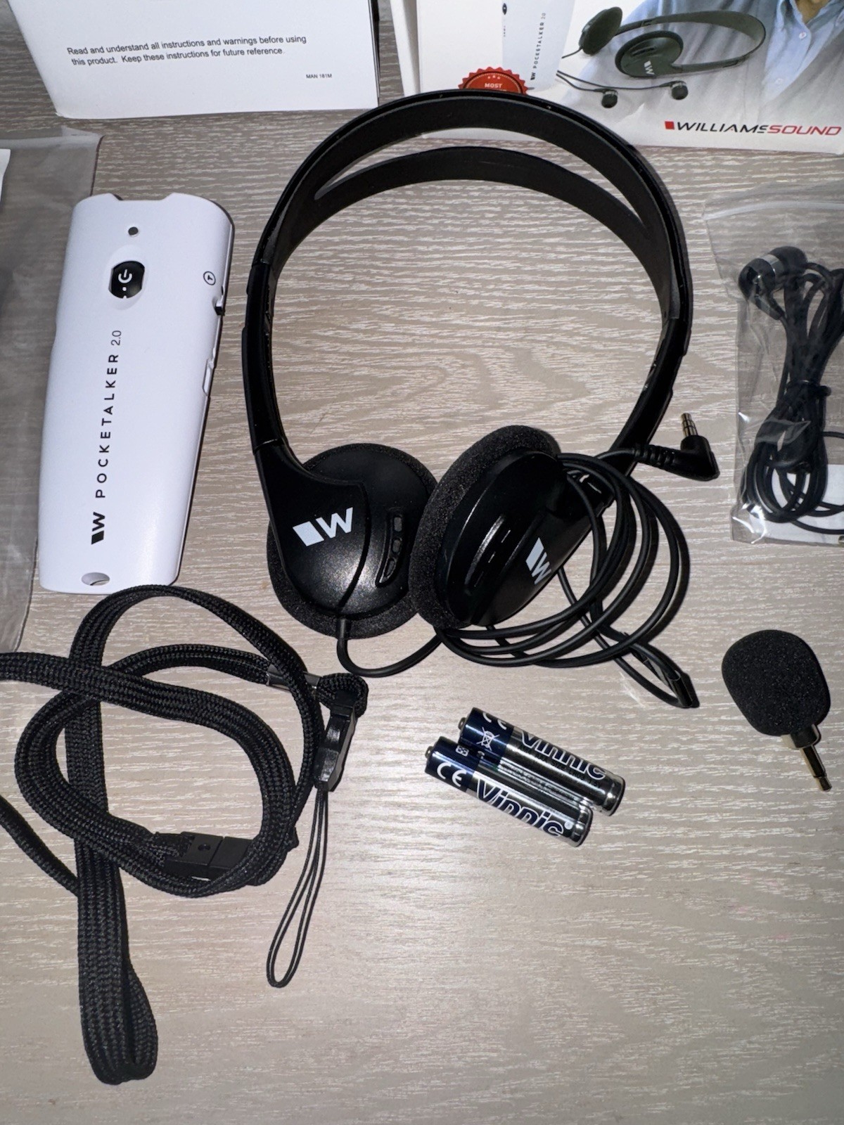 Williams Sound Pocketalker 2.0 Personal Hearing Amplifier Kit – Bundle