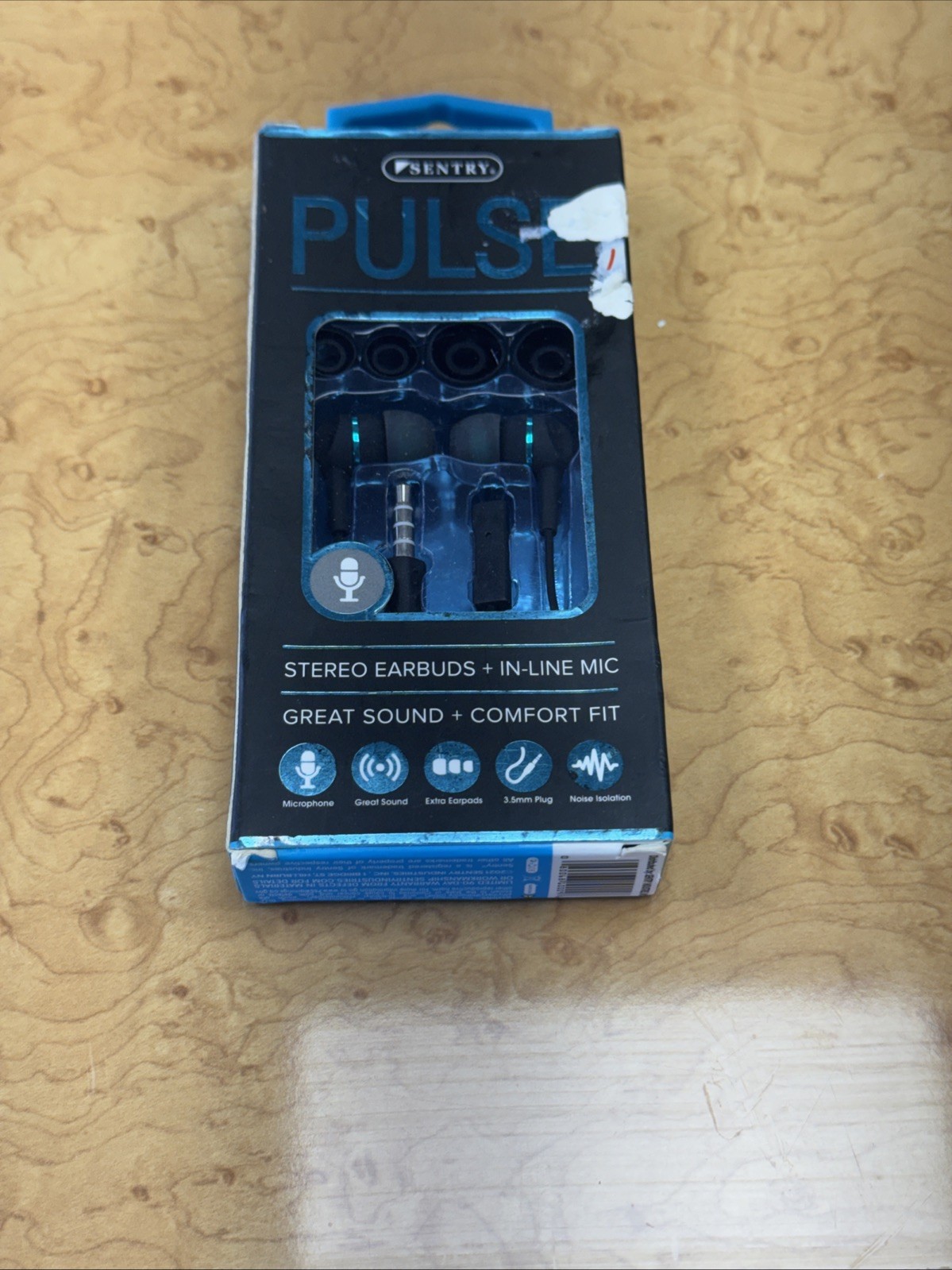 Sentry ear Buds, Hand Free Mic, 3.5mm plug, tangle free