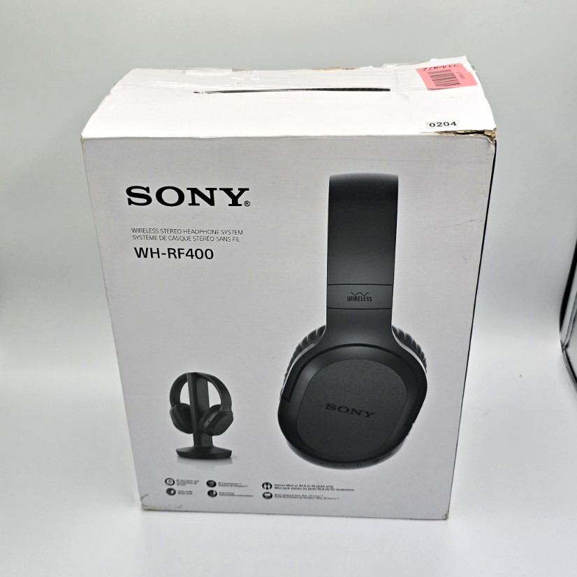 Sony WH-RF400 Wireless RF Over-Ear Headphones Black 40mm Rechargeable