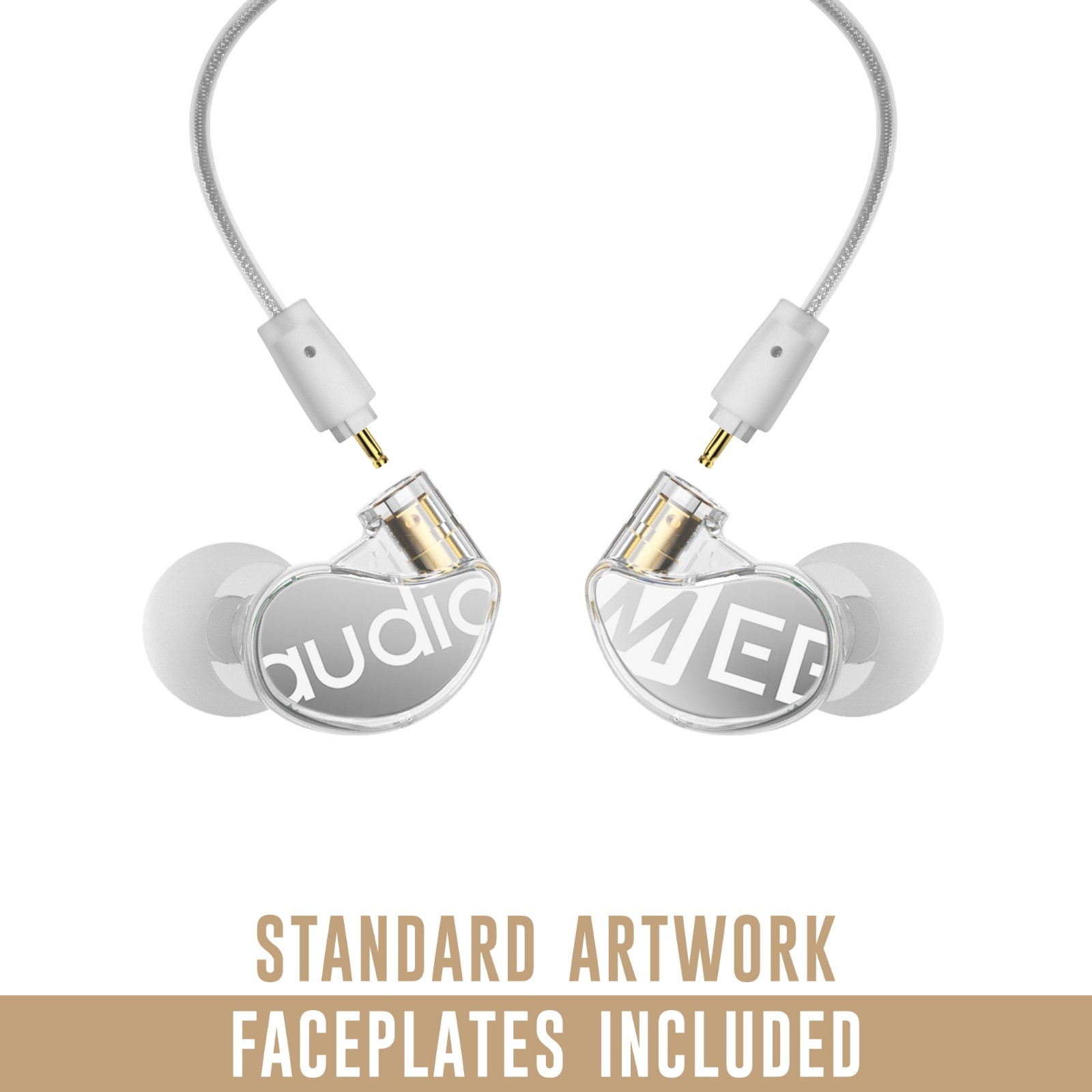 MEE audio M6 PRO 2nd Generation + Standard Artwork Faceplates Bundle (Clear)