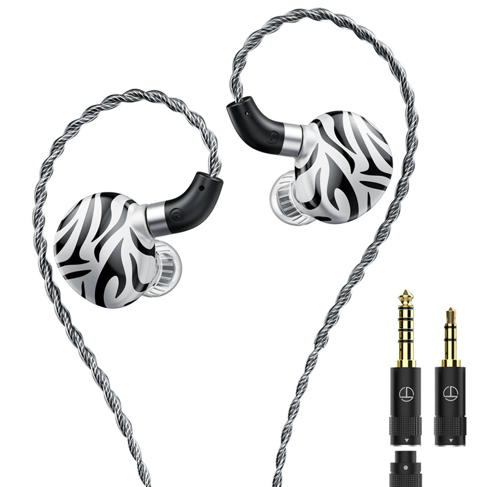 TRN White Tiger Hybrid In-Ear Earphones Dual Dynamic + Planar Driver 3.5/4.4mm