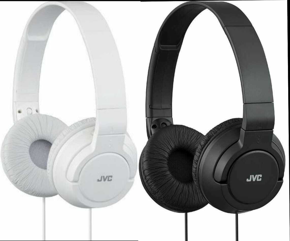 JVC HAS180 The Amazing On-Ear Headphones, White-Black Powerful Bass NEW