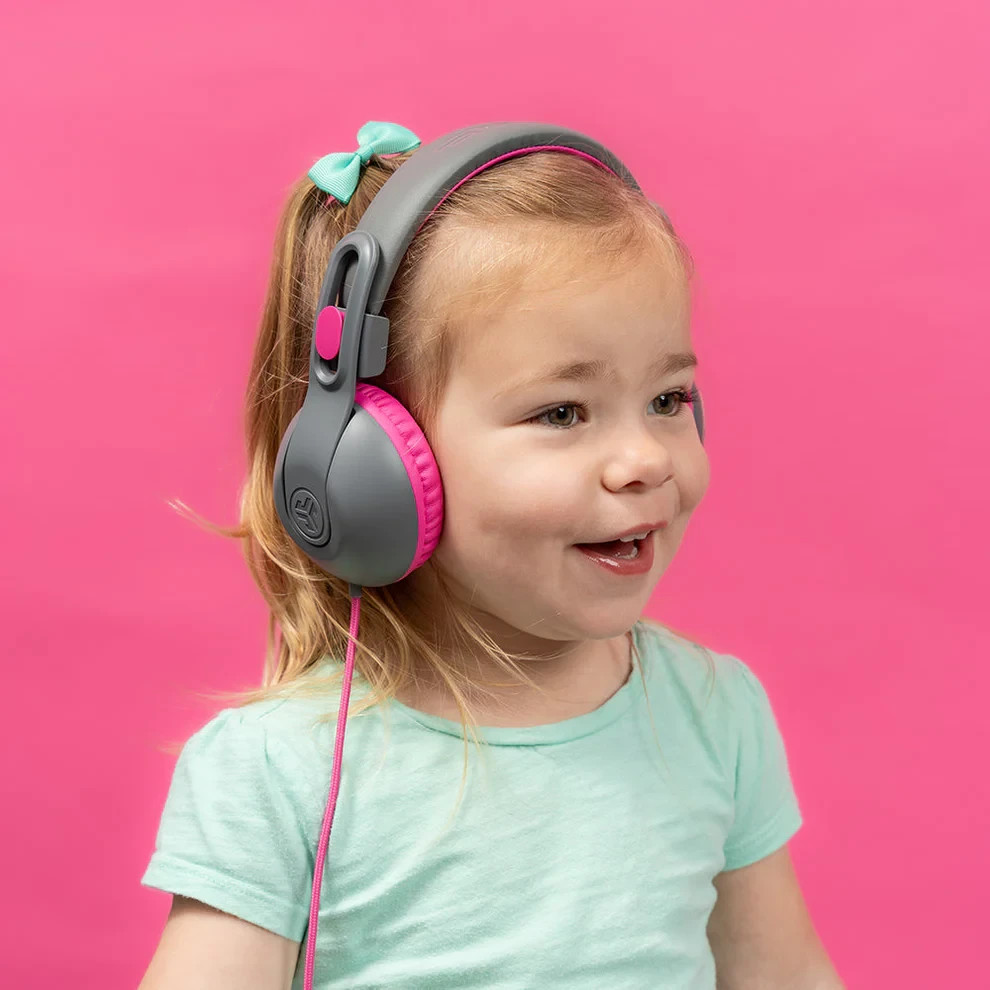 JLab JBuddies Studio 2 Kids On-Ear PINK Kids Wired Headphones w/ Mic NEW !!!