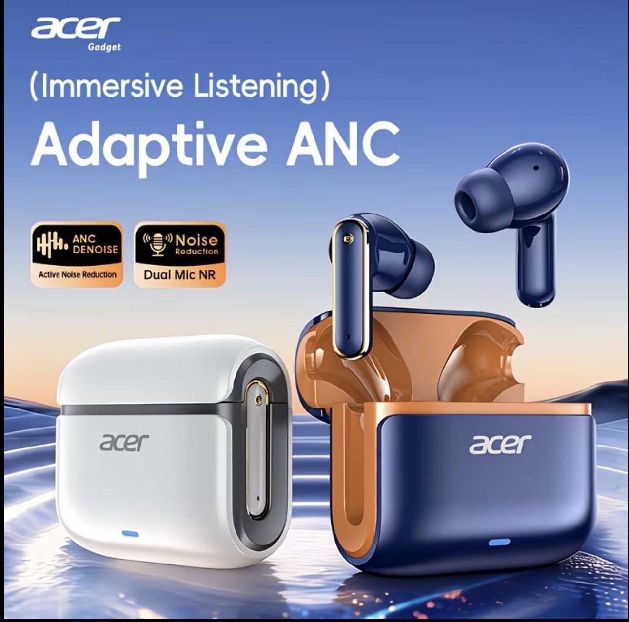 NEW 2026** Acer Wireless In-Ear Earbuds, Noise Reduction, Dual-Mic, HiFi, Type-C