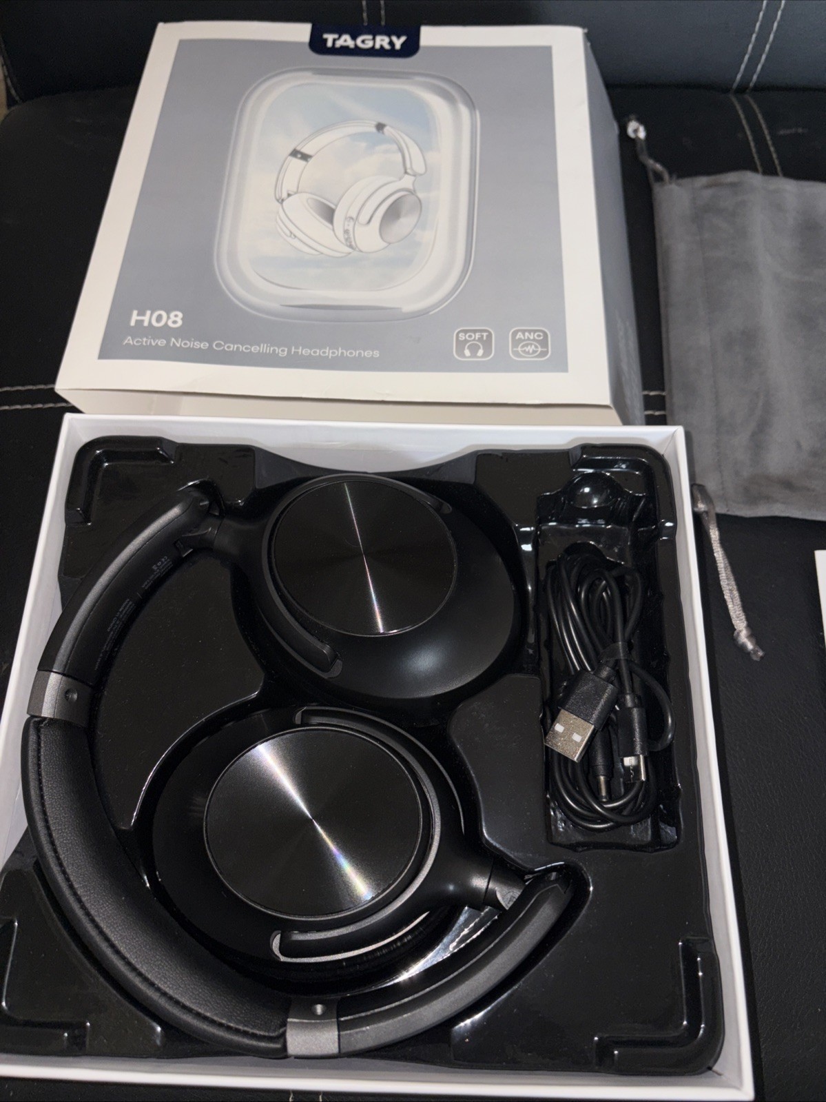 TAGRY Hybrid Active Noise Cancelling Headphones H08 Playtime Wireless Over Ear