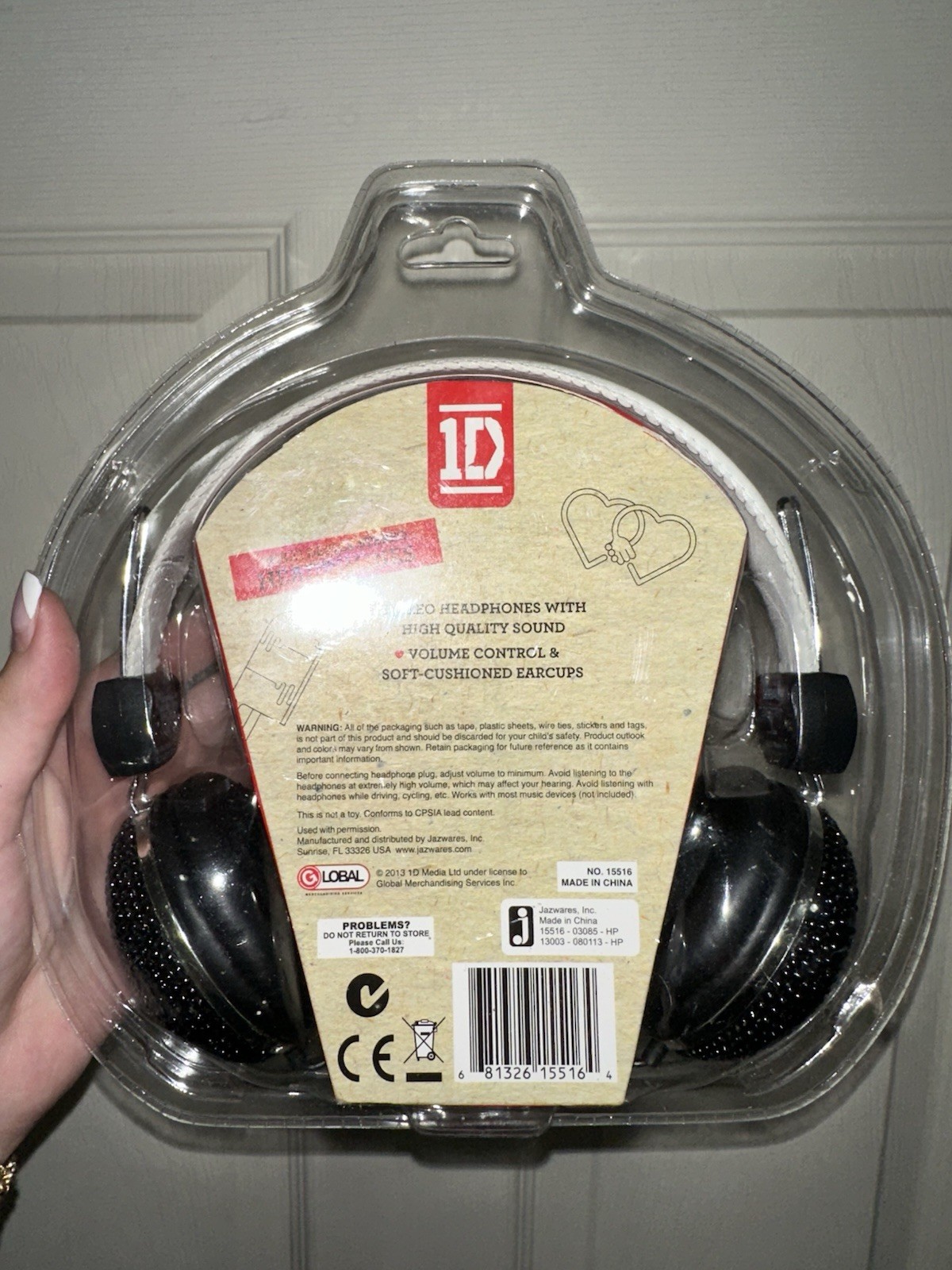 Y2K 2000s Collectible I Love One Direction Bling Over Ear Headphones