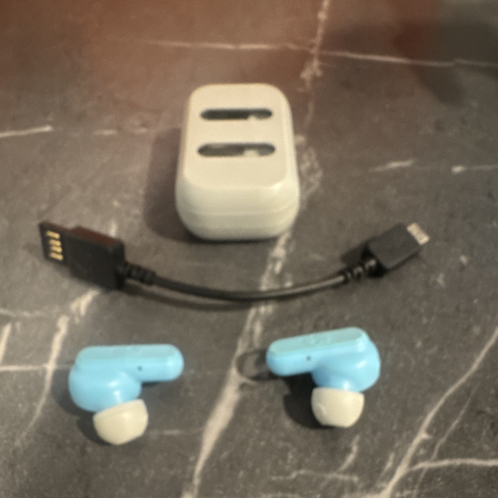 Skullcandy Dime True Wireless Bluetooth In-Ear Earbuds White/Blue w/ Case