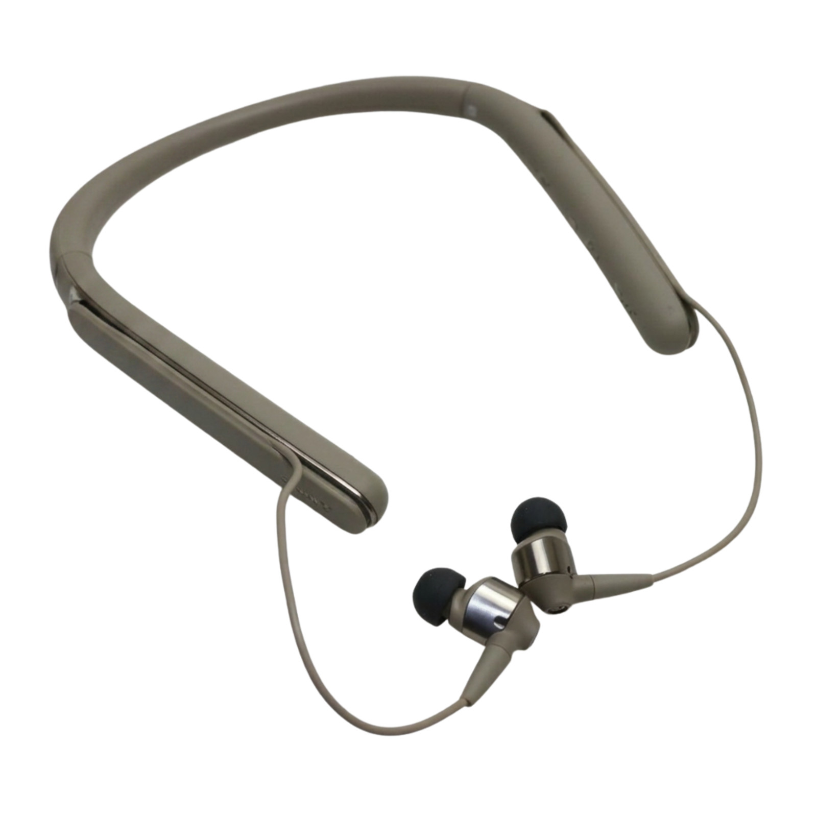 Sony WI-1000X Wireless Noise Canceling Neckband Headphones Champagne Gold Tested