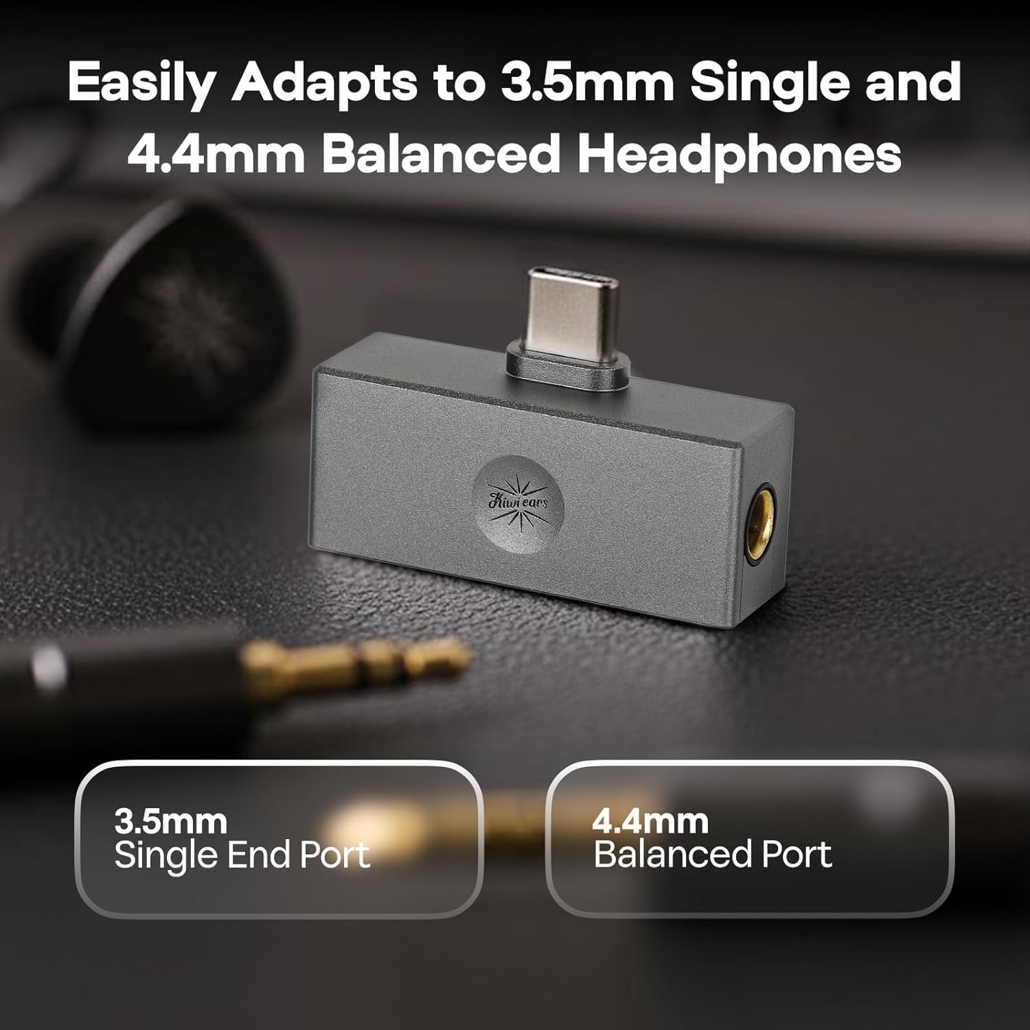 Kiwi Ears Allegro Mini Portable IEM DAC, in Ear Monitor Amplifier, USB C to 3…