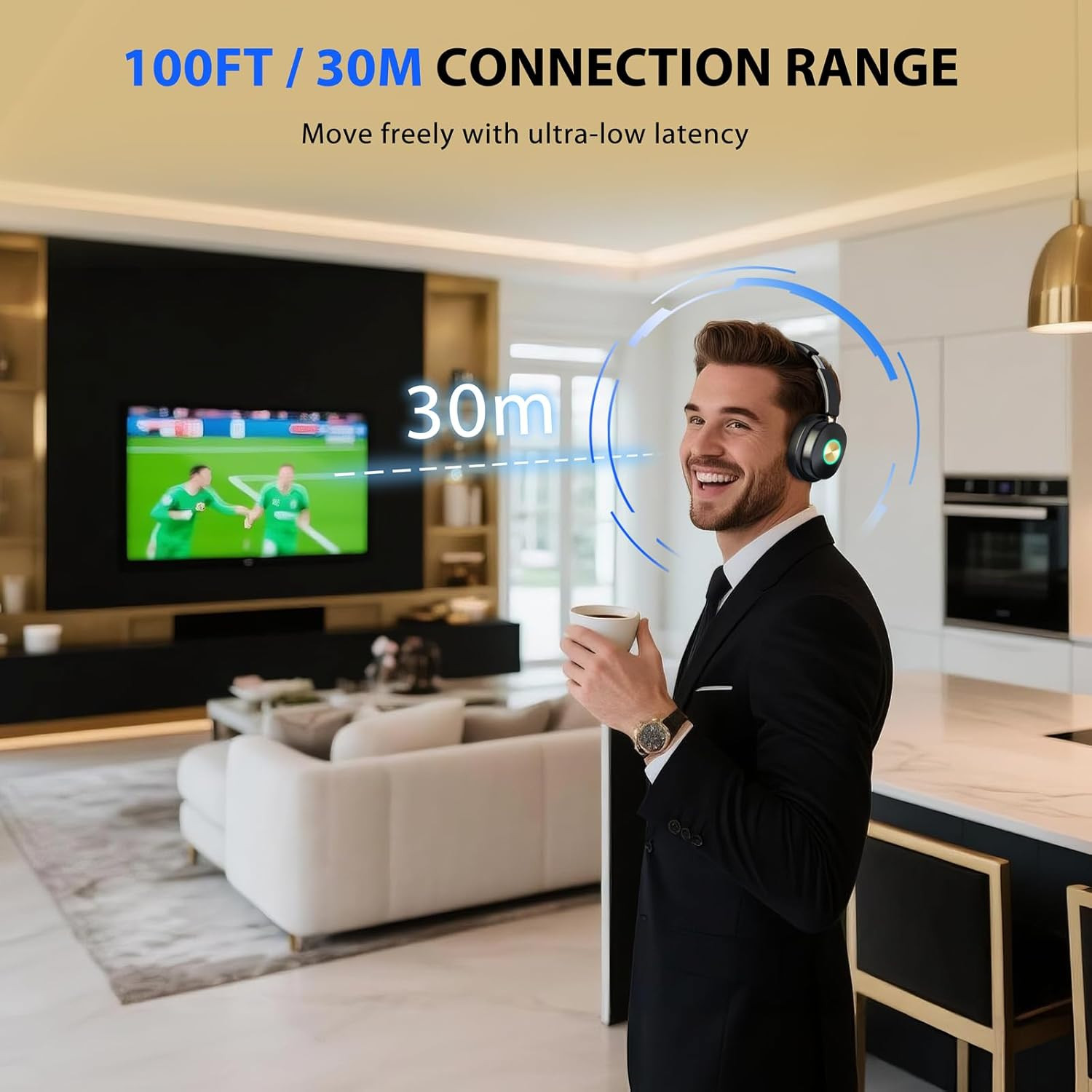 Wireless Headphones for TV, TV Headphones Wireless for Senior with Digital Optic