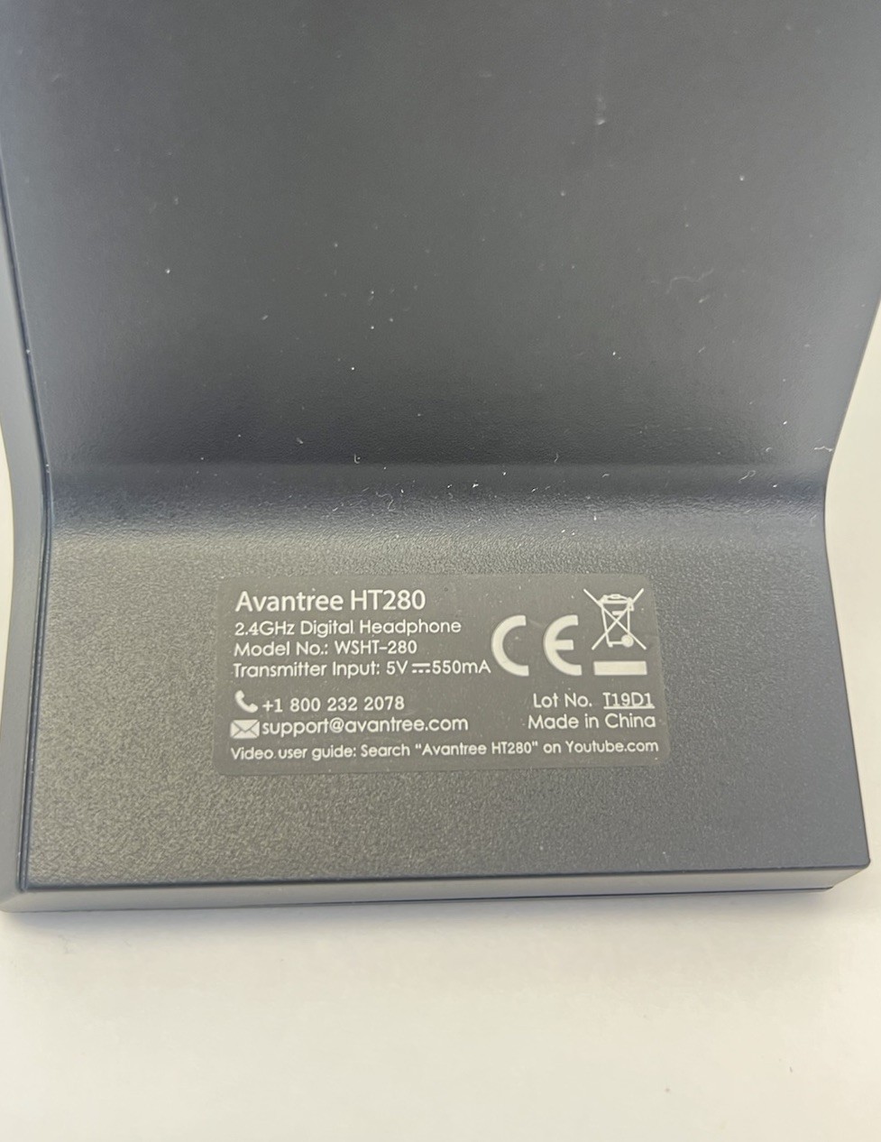 Avantree HT280 Wireless TV Headphones w/ Charging Dock 2.4GHz Digital – EUC