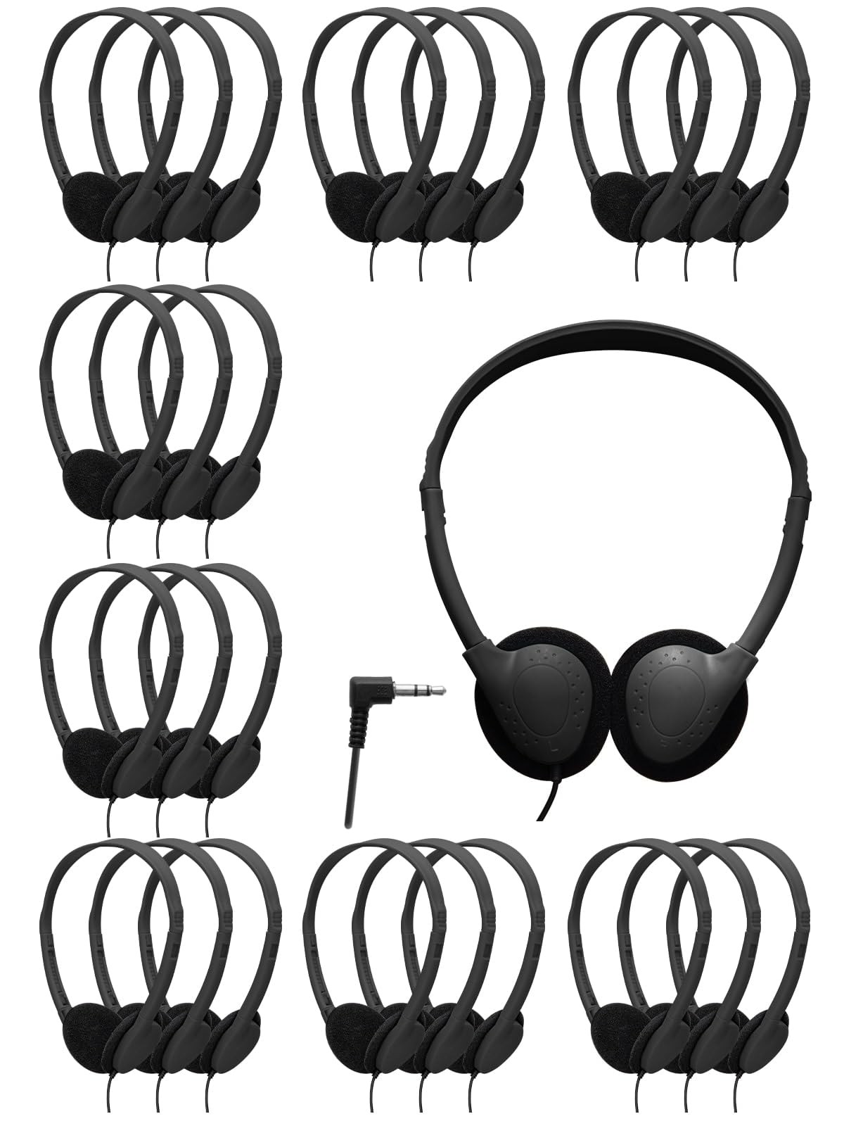 MNINEANDMORE 50 Pack Headphones Bulk Wired Kids Adults