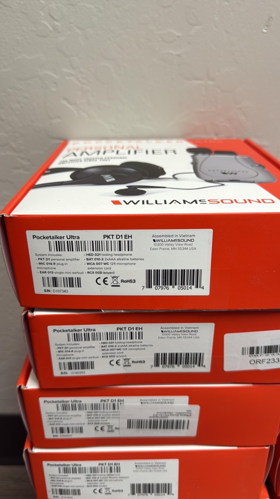 Williams Sound Pocketalker Ultra Personal Sound Amplifier PKT D1 EH