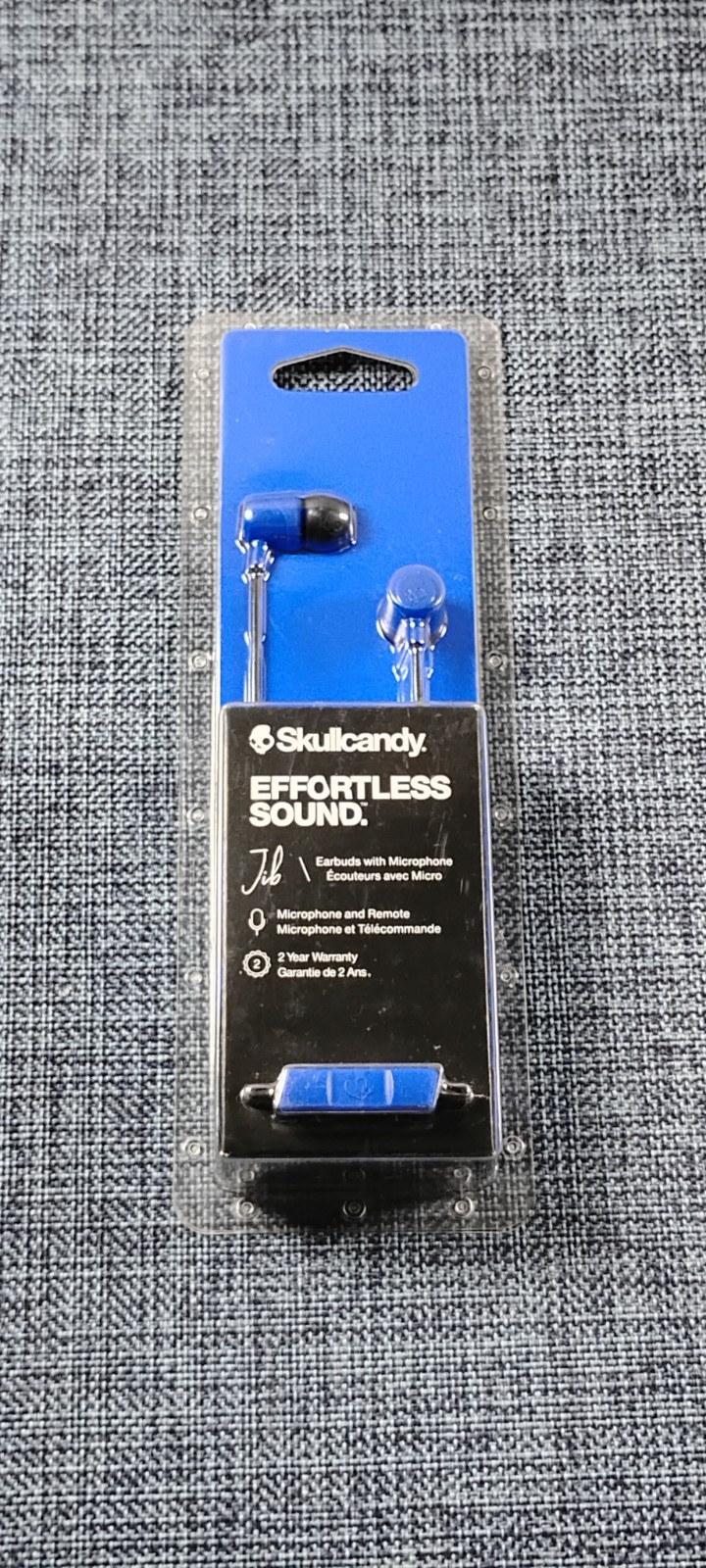 Skullcandy (JIB) Effortless Sound – Earbuds w/ microphone (BLUE)