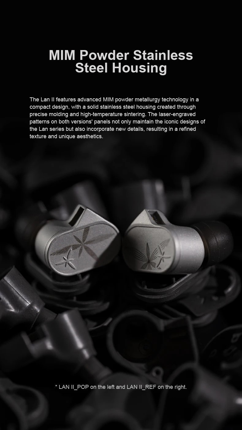 MOONDROP LAN II Earphones High Fidelity In Ear Wired HIFI Glass Diaphragm New