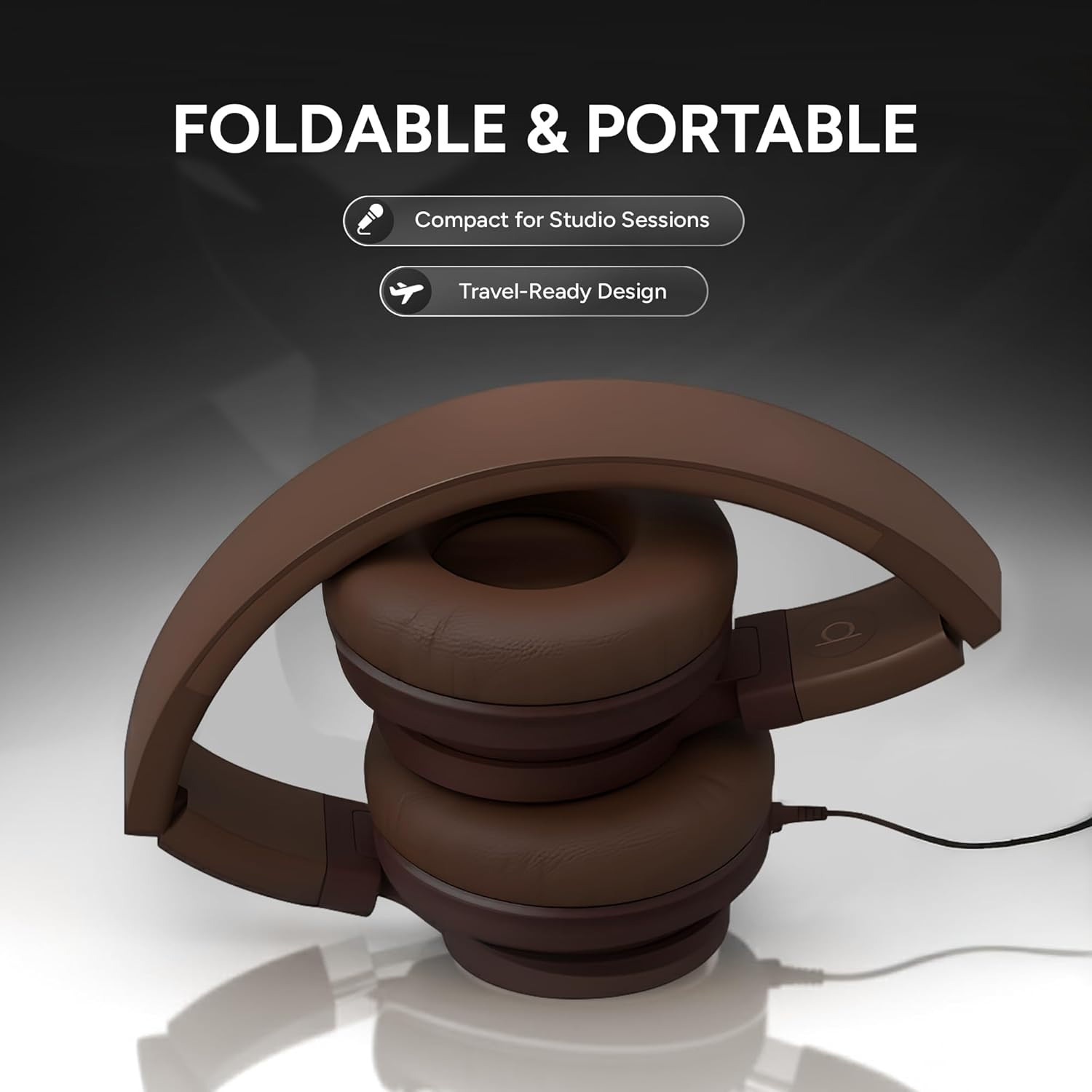CL750 over Ear Headphones Wired with Mic & Volume Control, Audio with 100% Noise