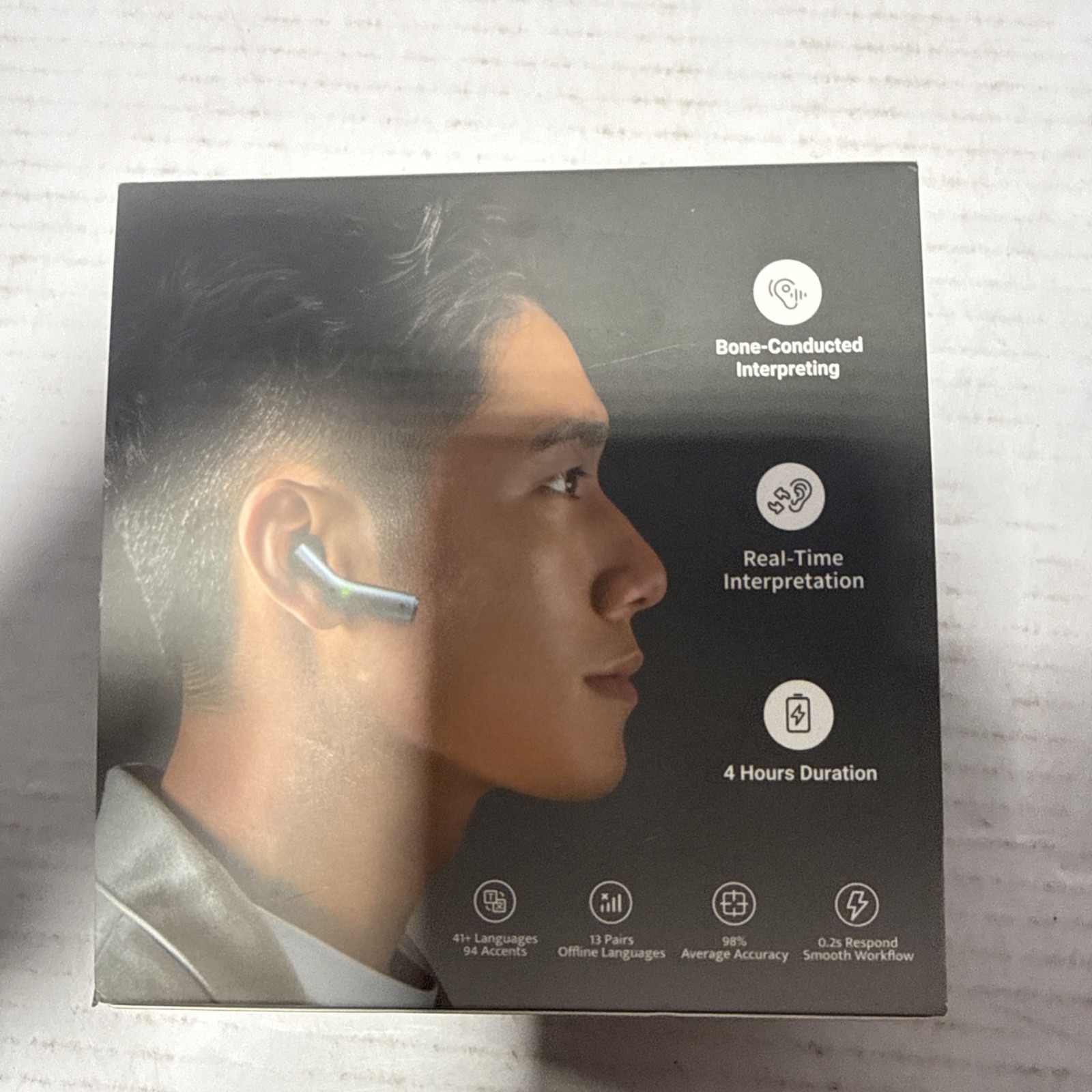 Timekettle W4 Translation Earbuds,Bone-Voiceprint Sensor for Clear Voice in Nois