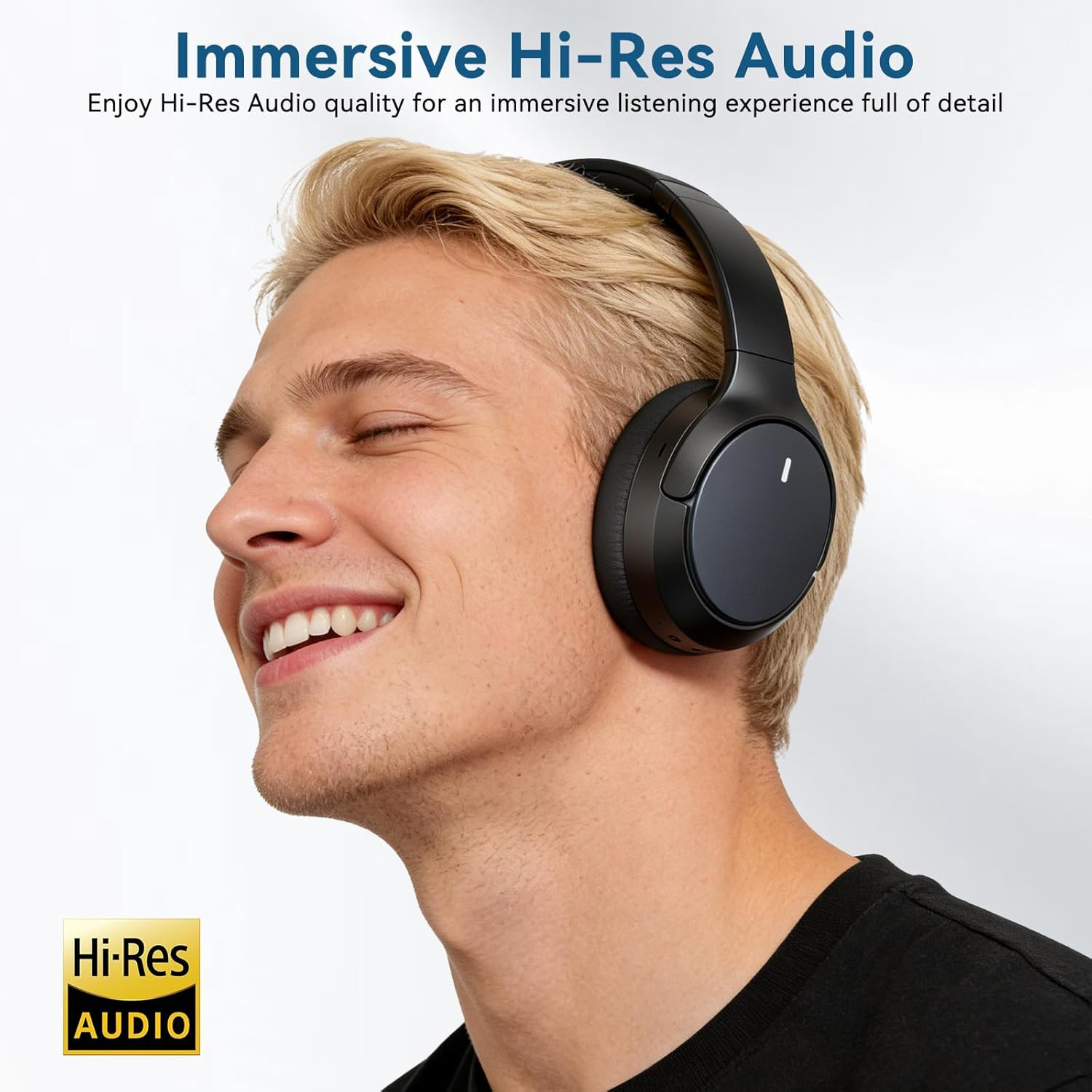 Hybrid ANC Wireless Over-Ear Headphones, 100H Playtime, Hi-Res Audio, Bluetooth